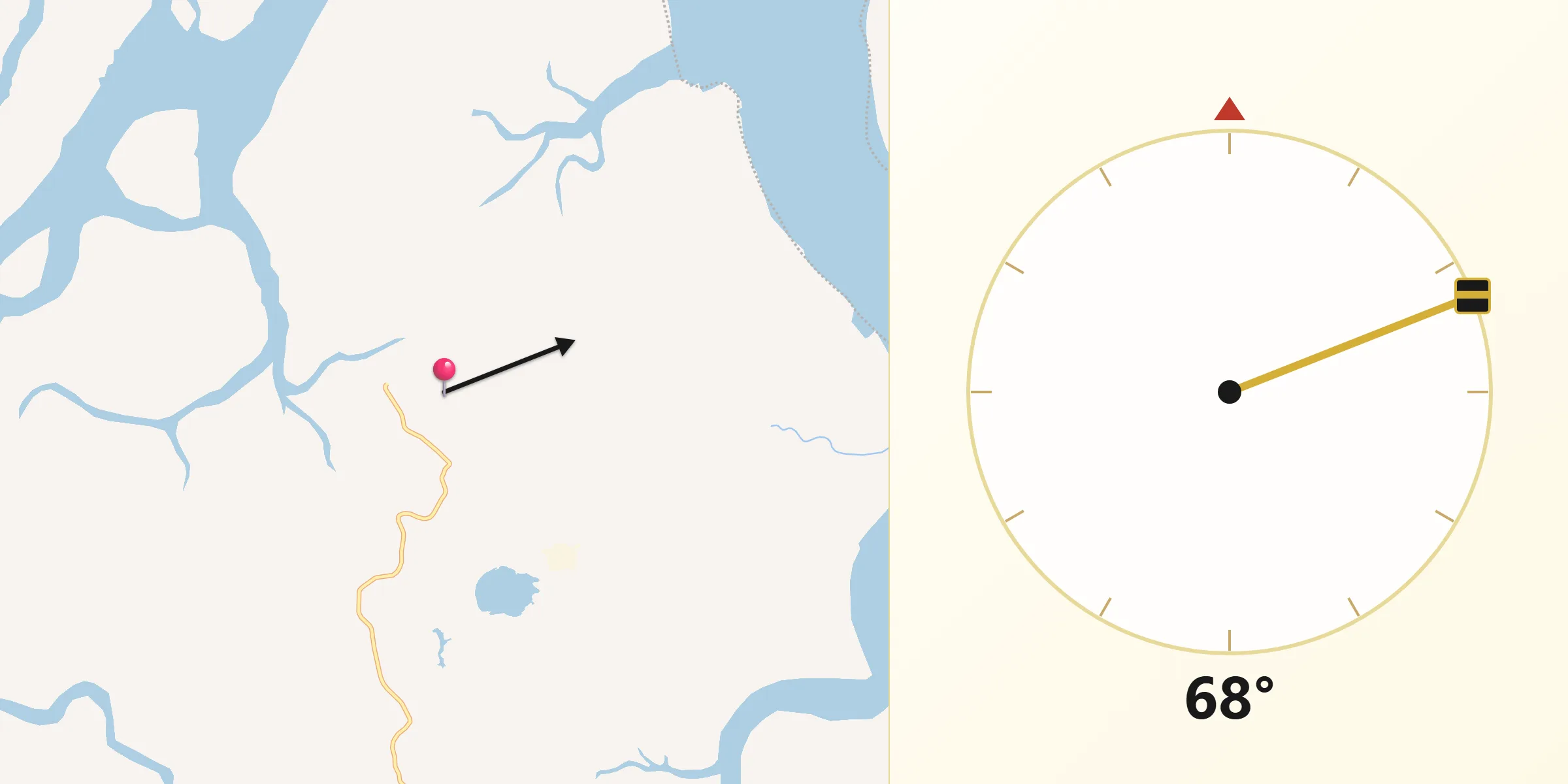 Direção da Qibla a partir de Godofredo Viana