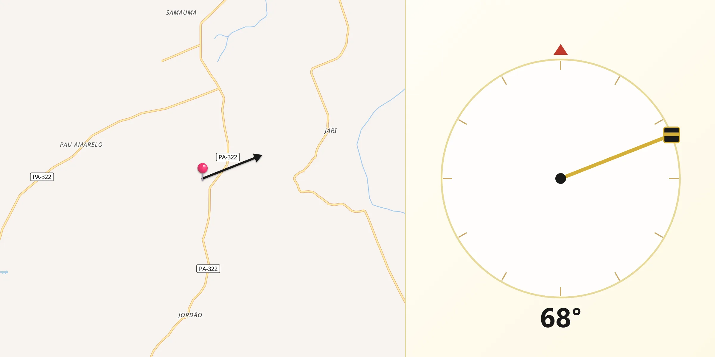 Direção da Qibla a partir de Bonito