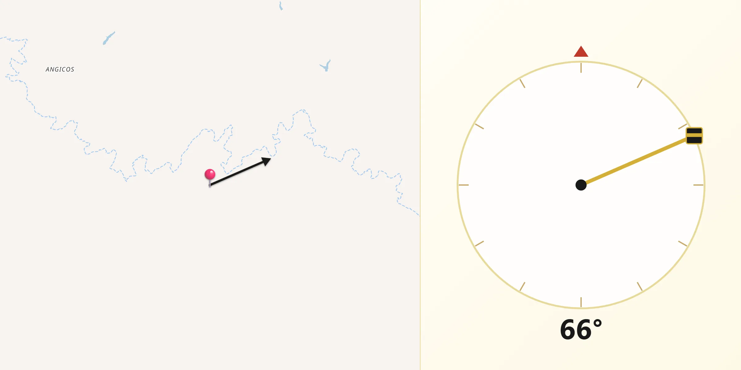 Direção da Qibla a partir de Nossa Senhora Aparecida