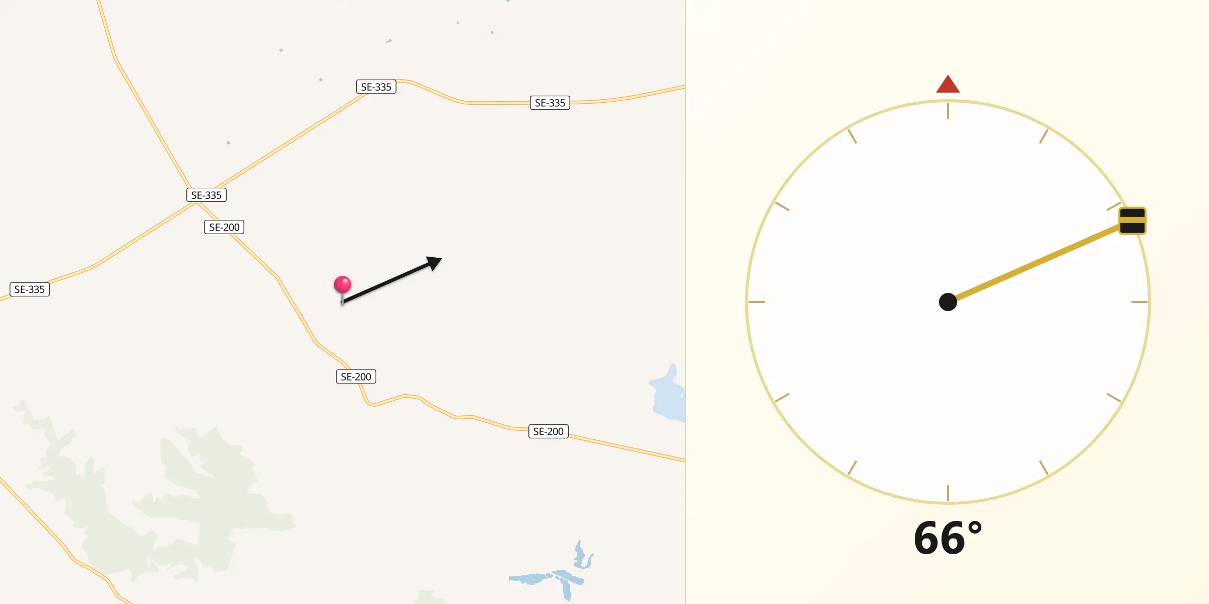 Direção da Qibla a partir de Neópolis