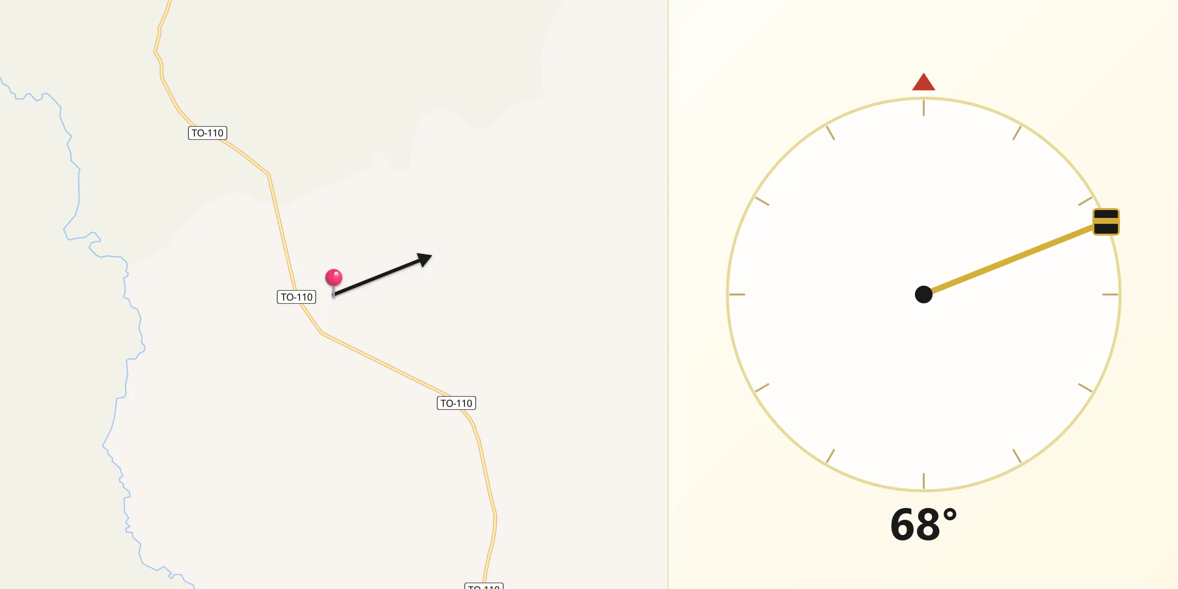 Direção da Qibla a partir de Mateiros