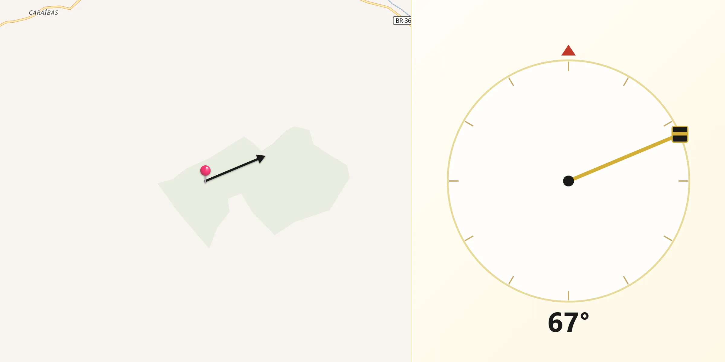 Direção da Qibla a partir de Umburanas