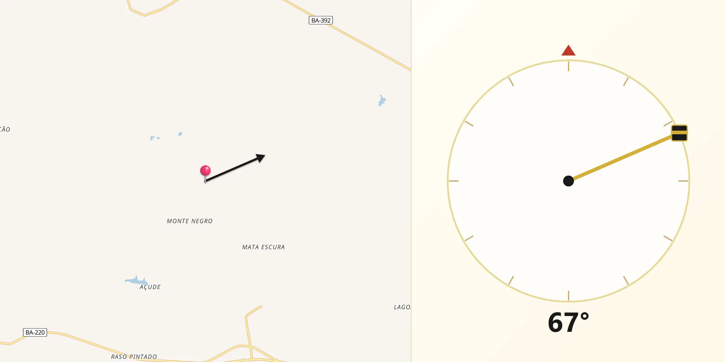 Direção da Qibla a partir de Fátima