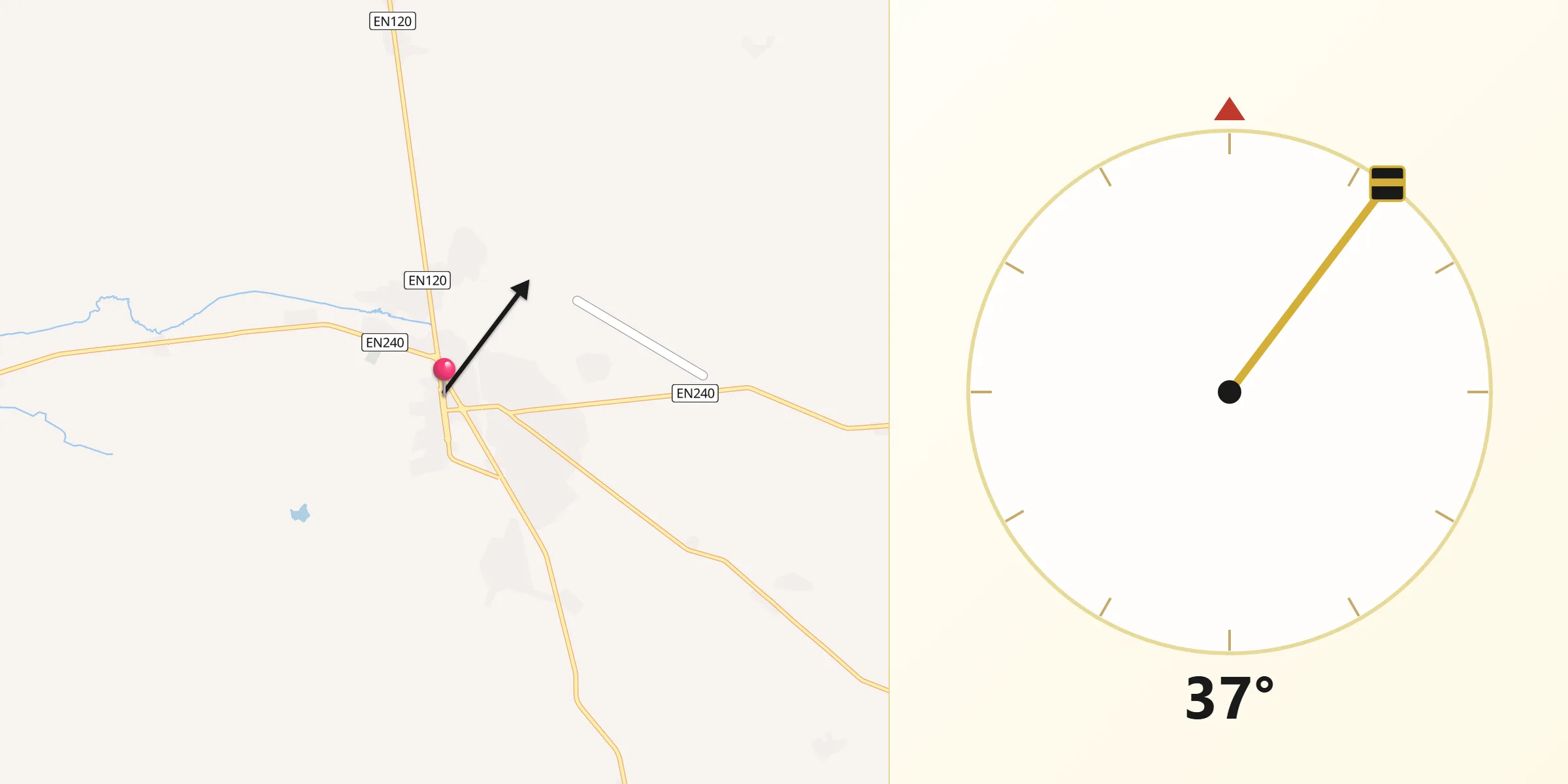 Direção da Qibla a partir de Quibala