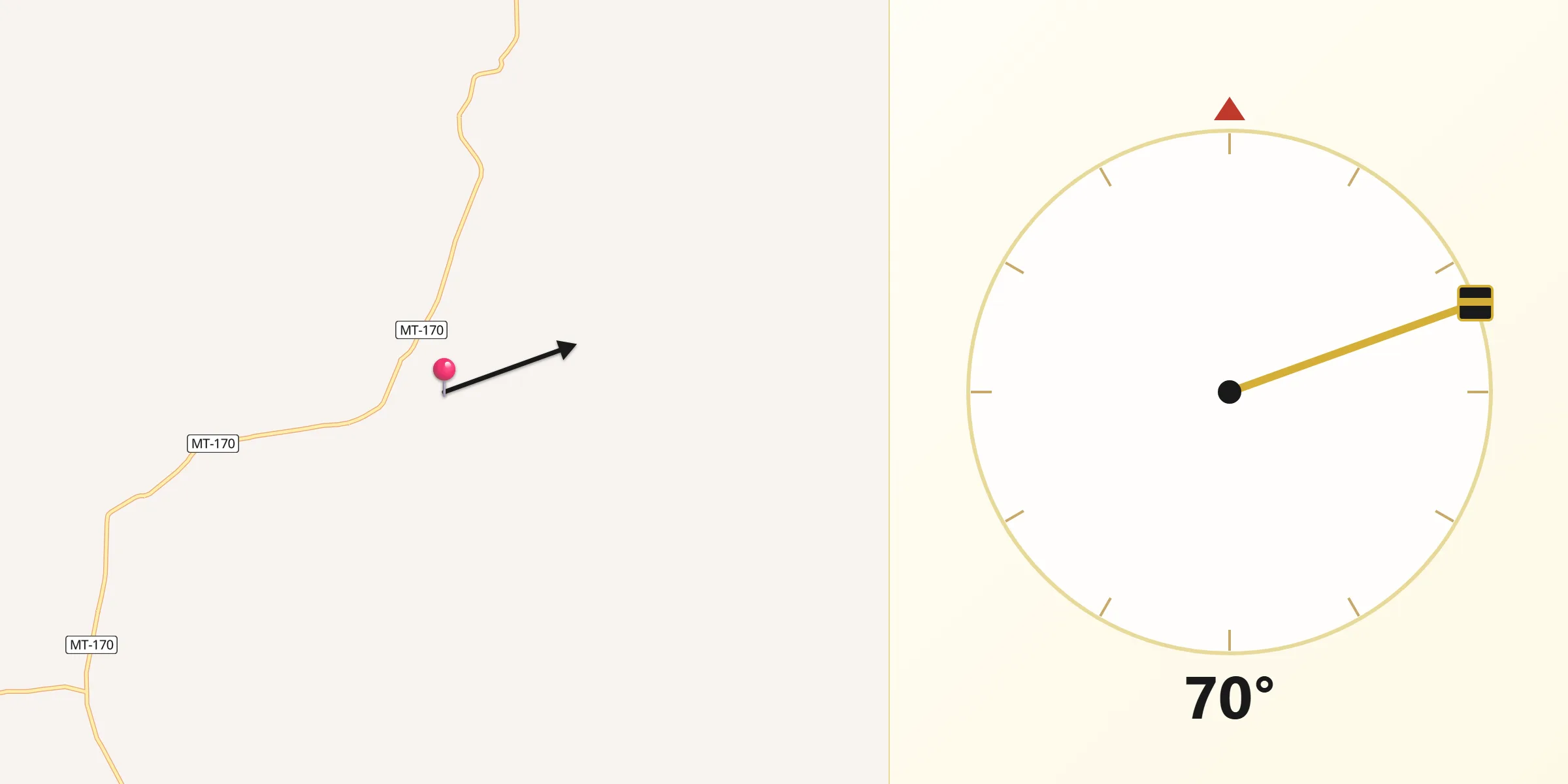 Direção da Qibla a partir de Castanheira