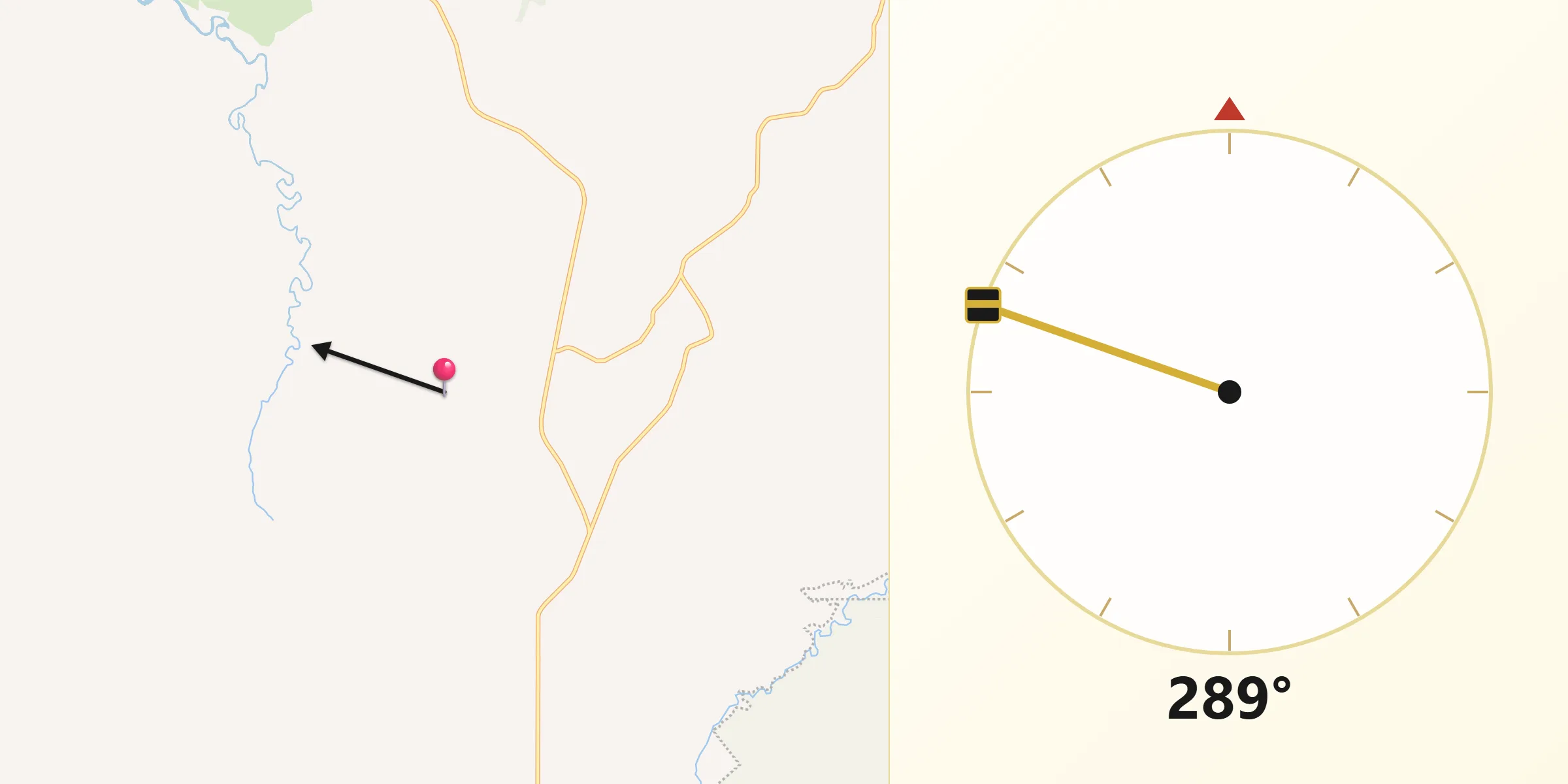 Qibla Direction from Northern Peninsula Area