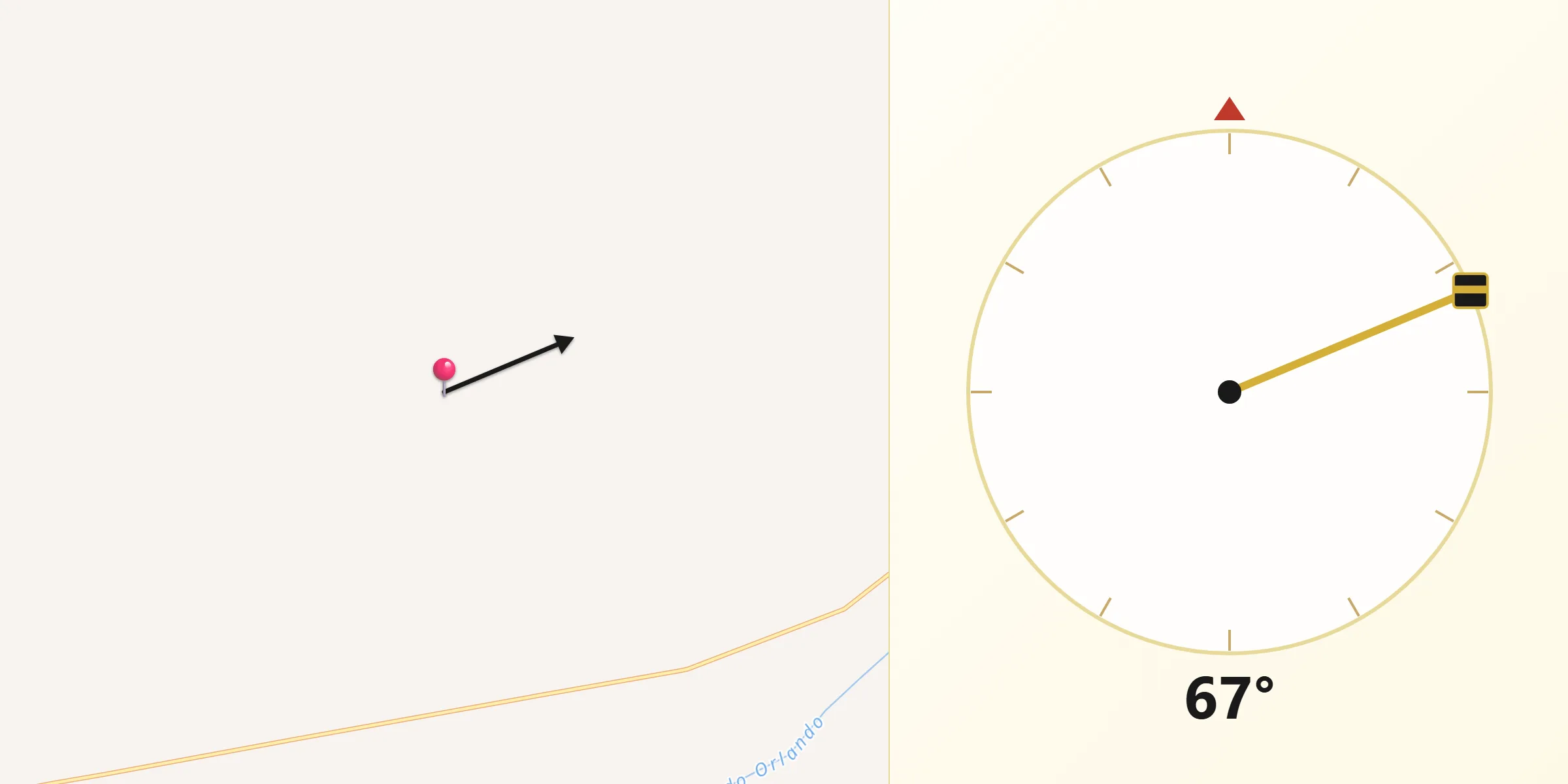 Direção da Qibla a partir de Várzea Nova