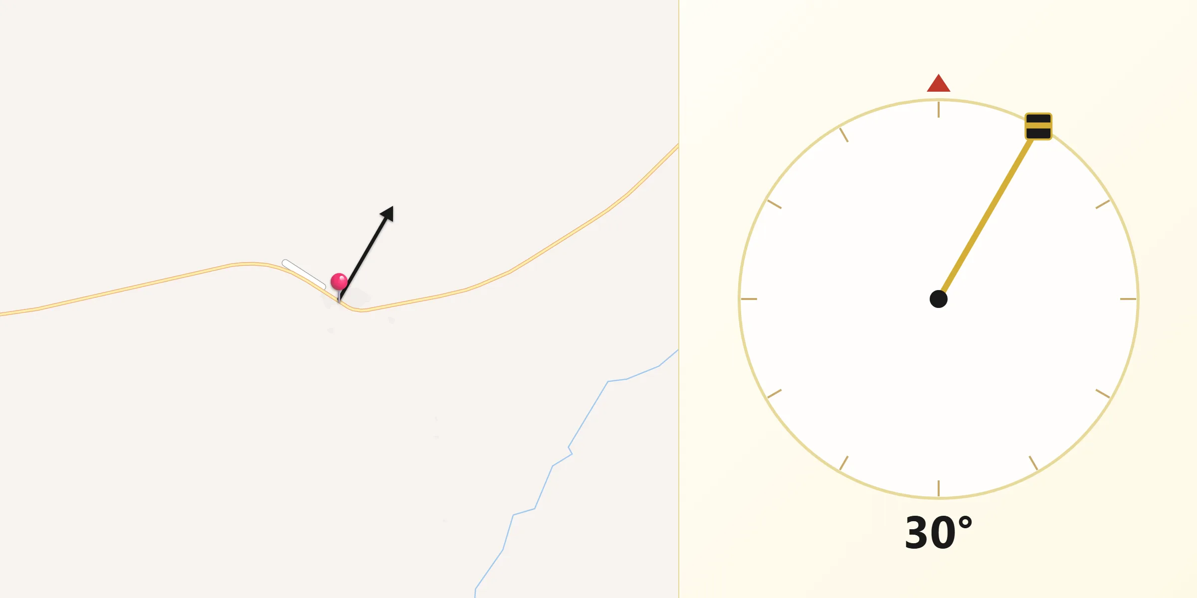 Direção da Qibla a partir de Cazaji