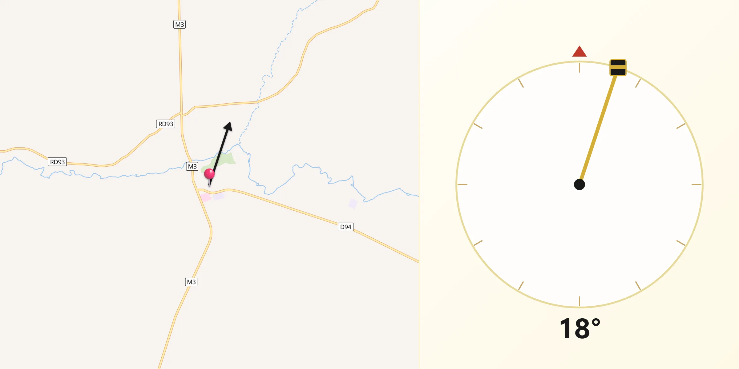 Qibla Direction from Mansa