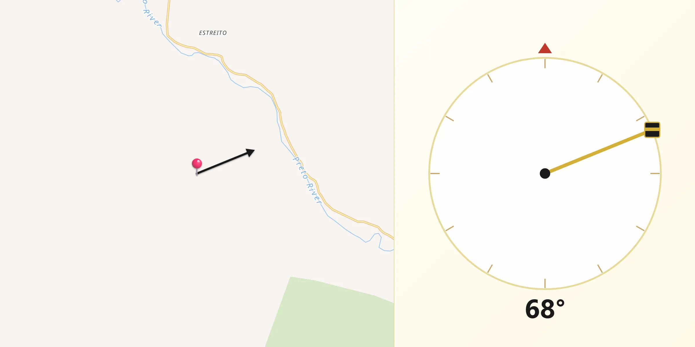 Direção da Qibla a partir de Mansidão