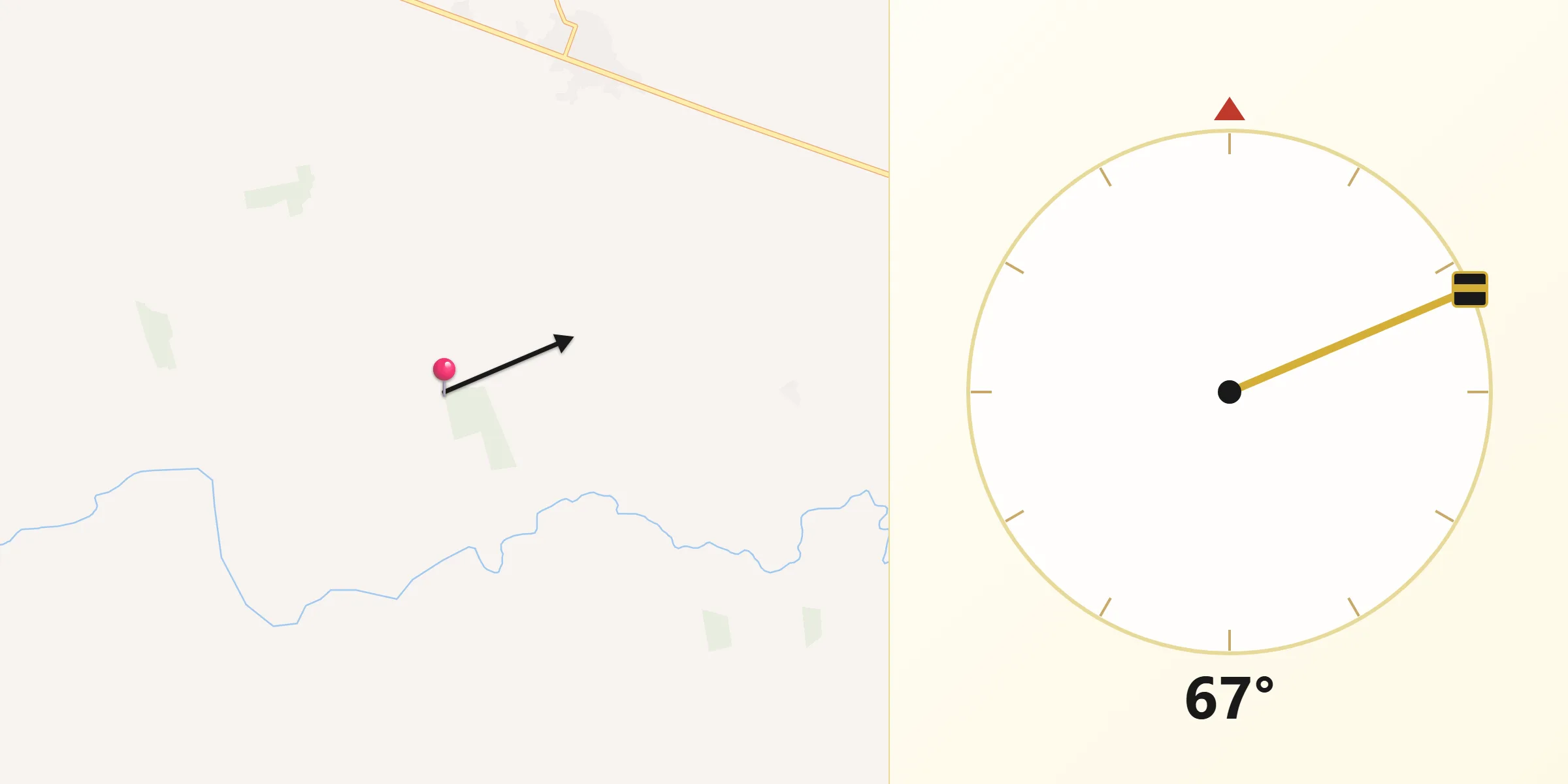 Direção da Qibla a partir de São José do Jacuípe