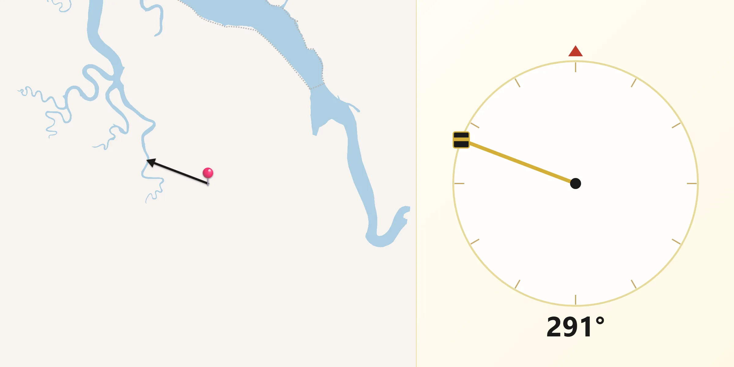 Qibla Direction from Tiwi Islands