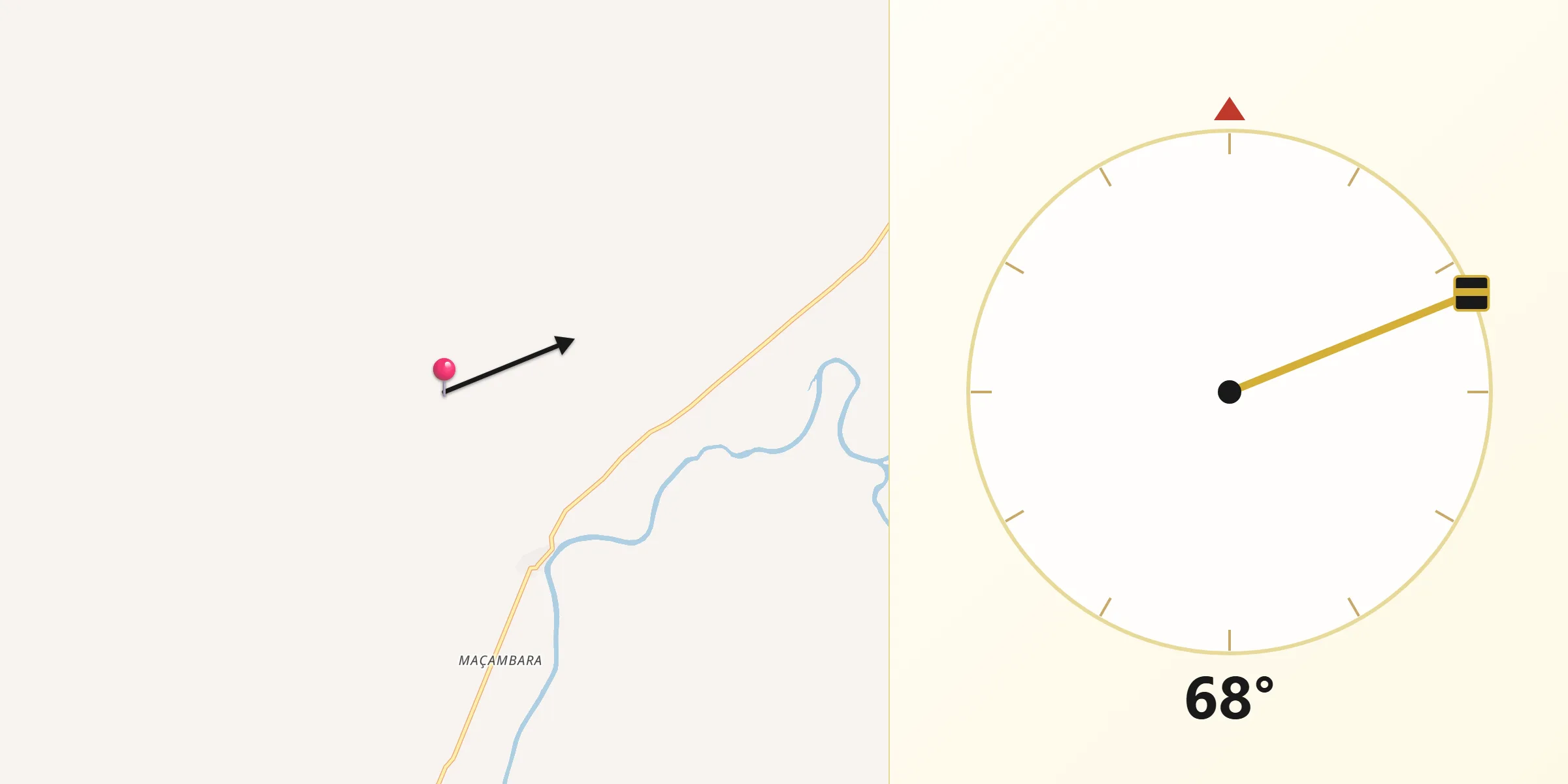 Direção da Qibla a partir de Cotegipe