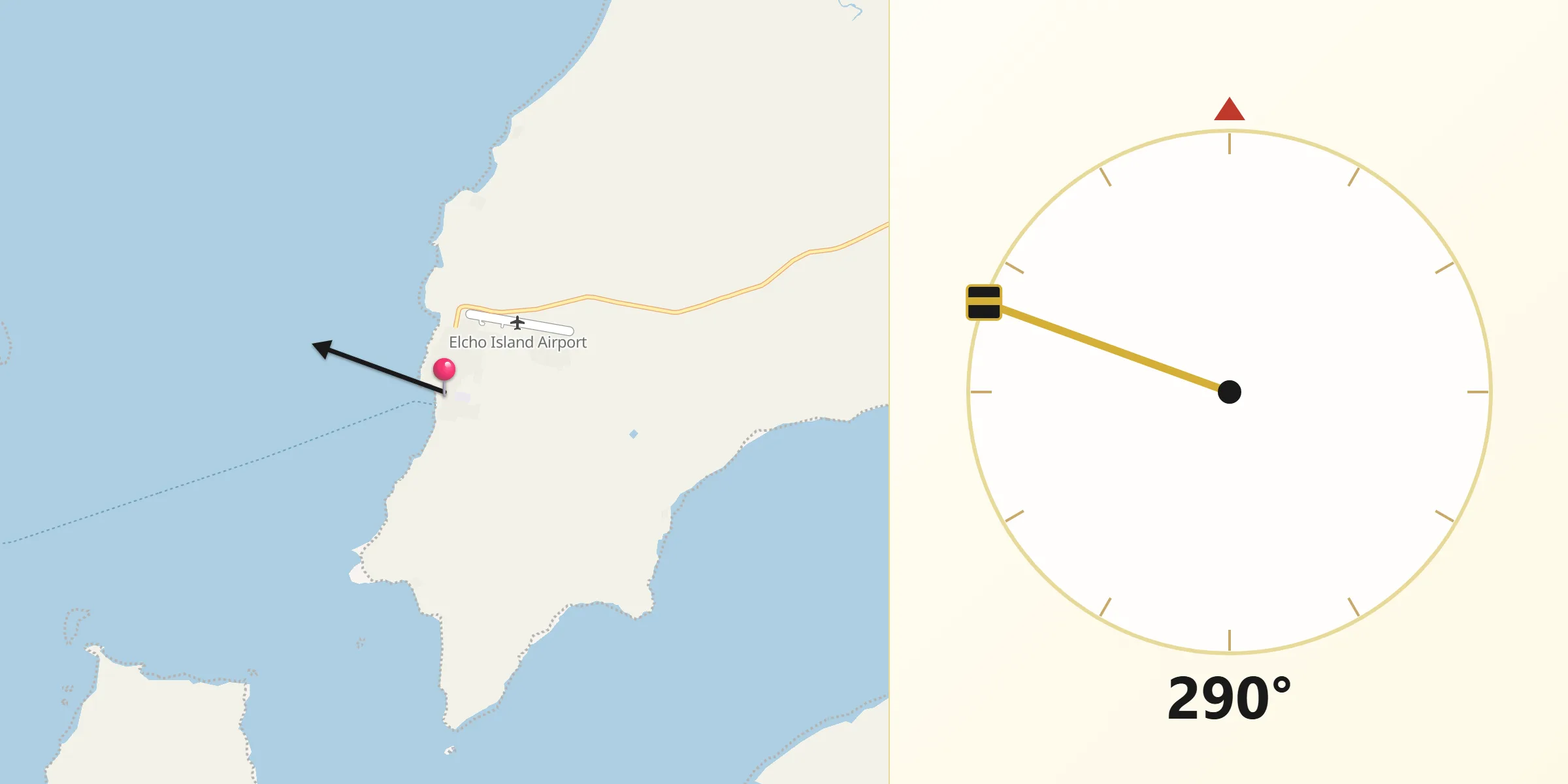 Qibla Direction from Galiwinku