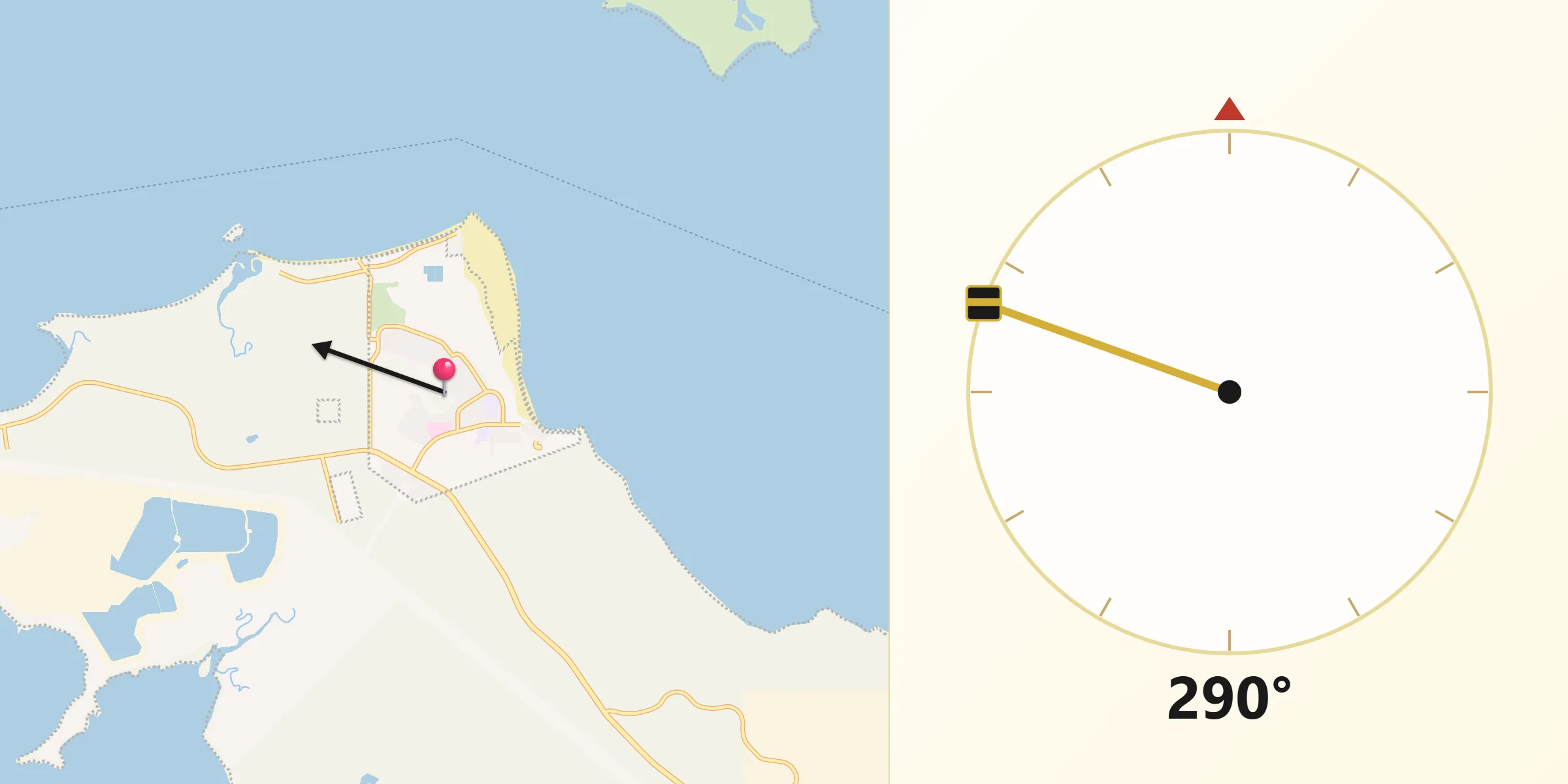 Qibla Direction from Nhulunbuy