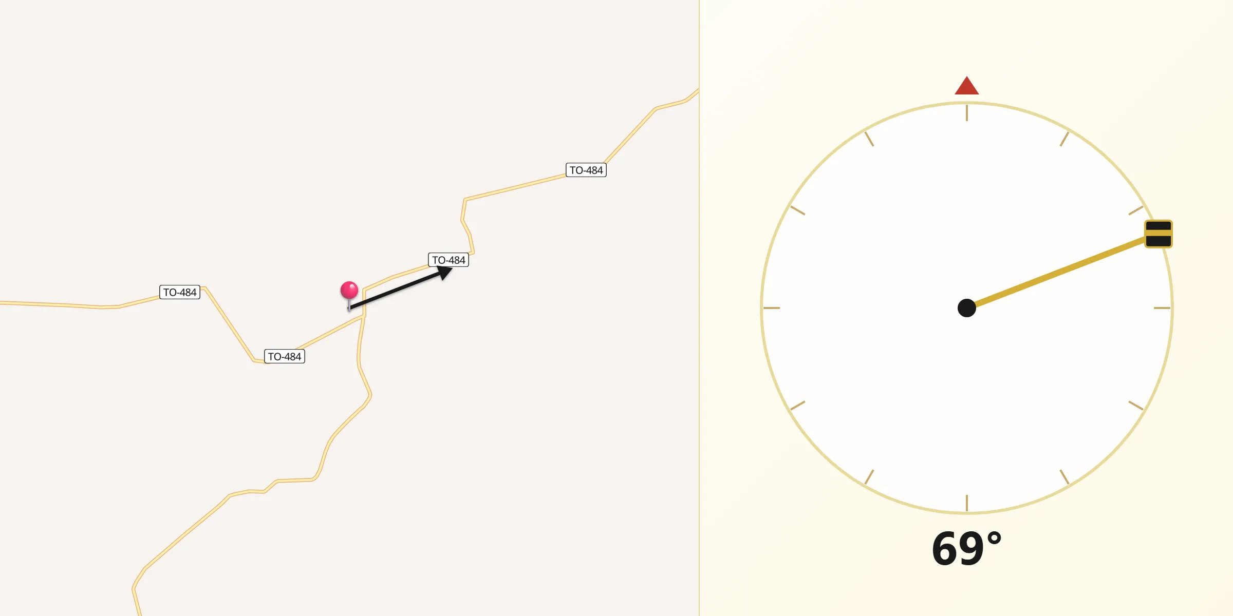 Direção da Qibla a partir de Figueirópolis