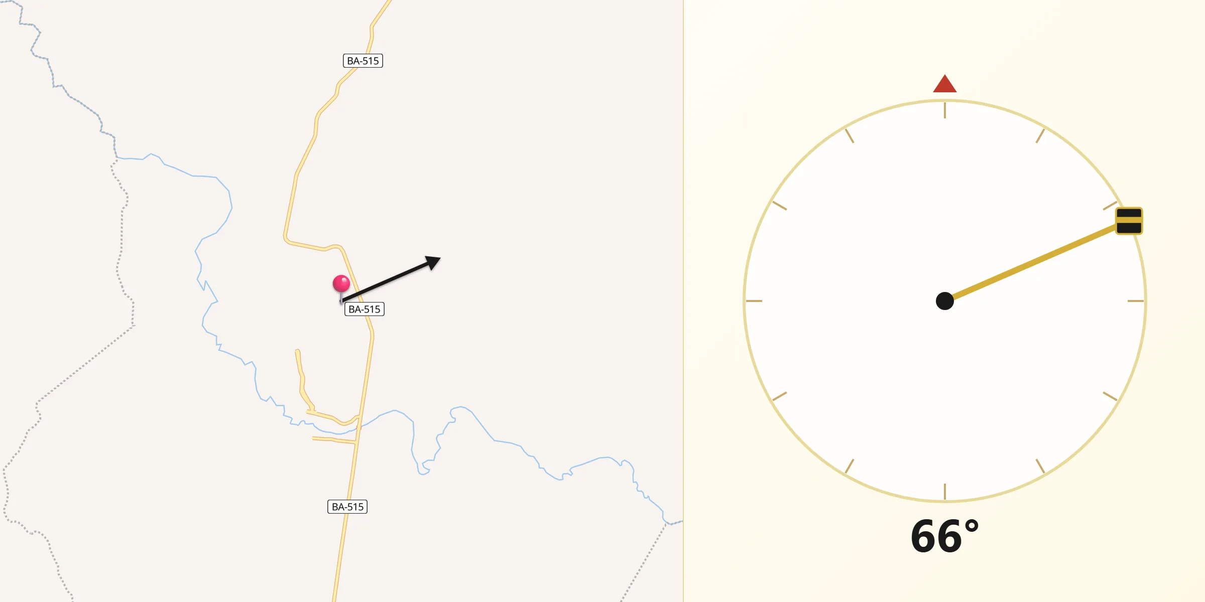 Direção da Qibla a partir de Terra Nova