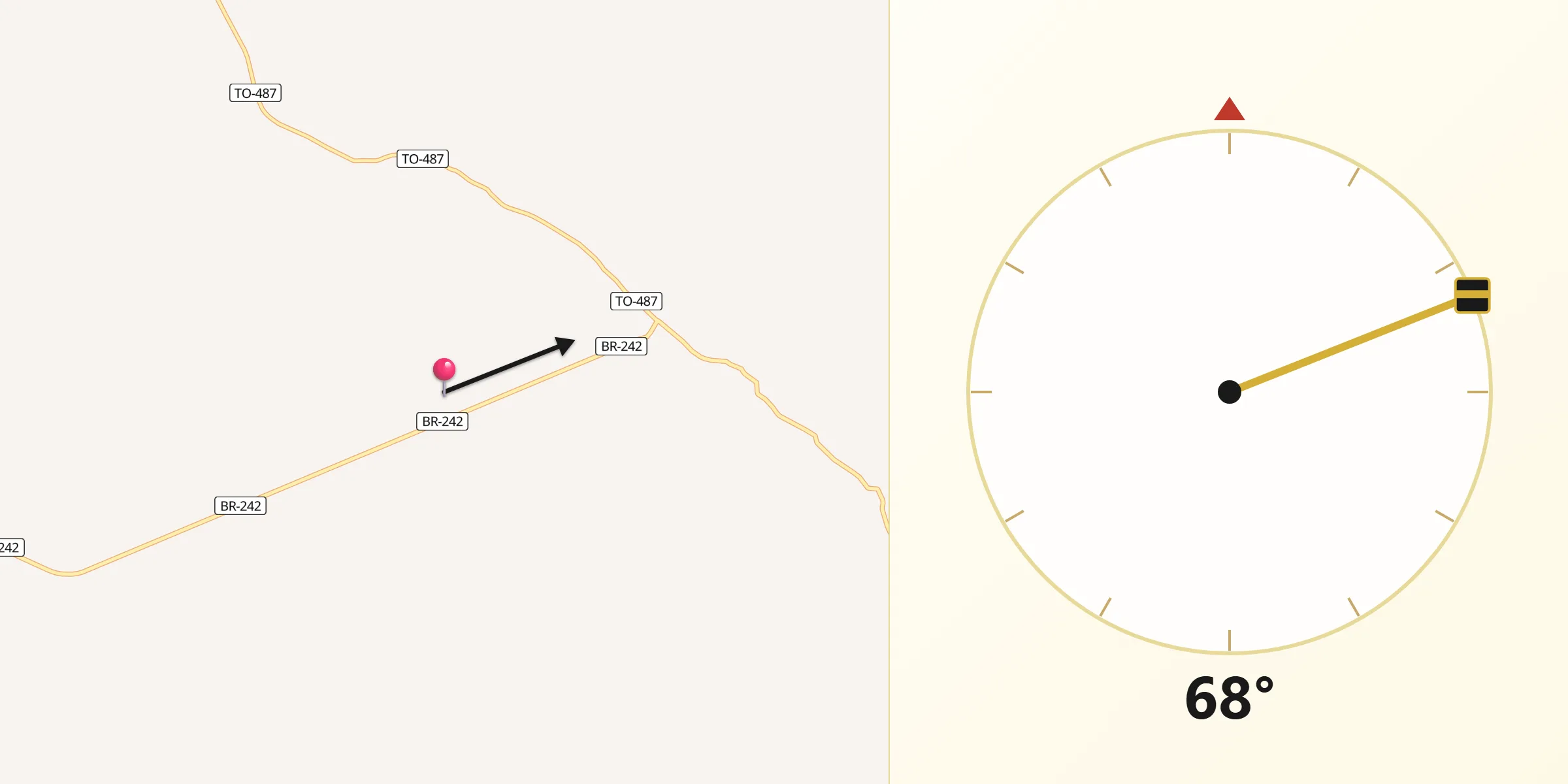 Direção da Qibla a partir de Taguatinga