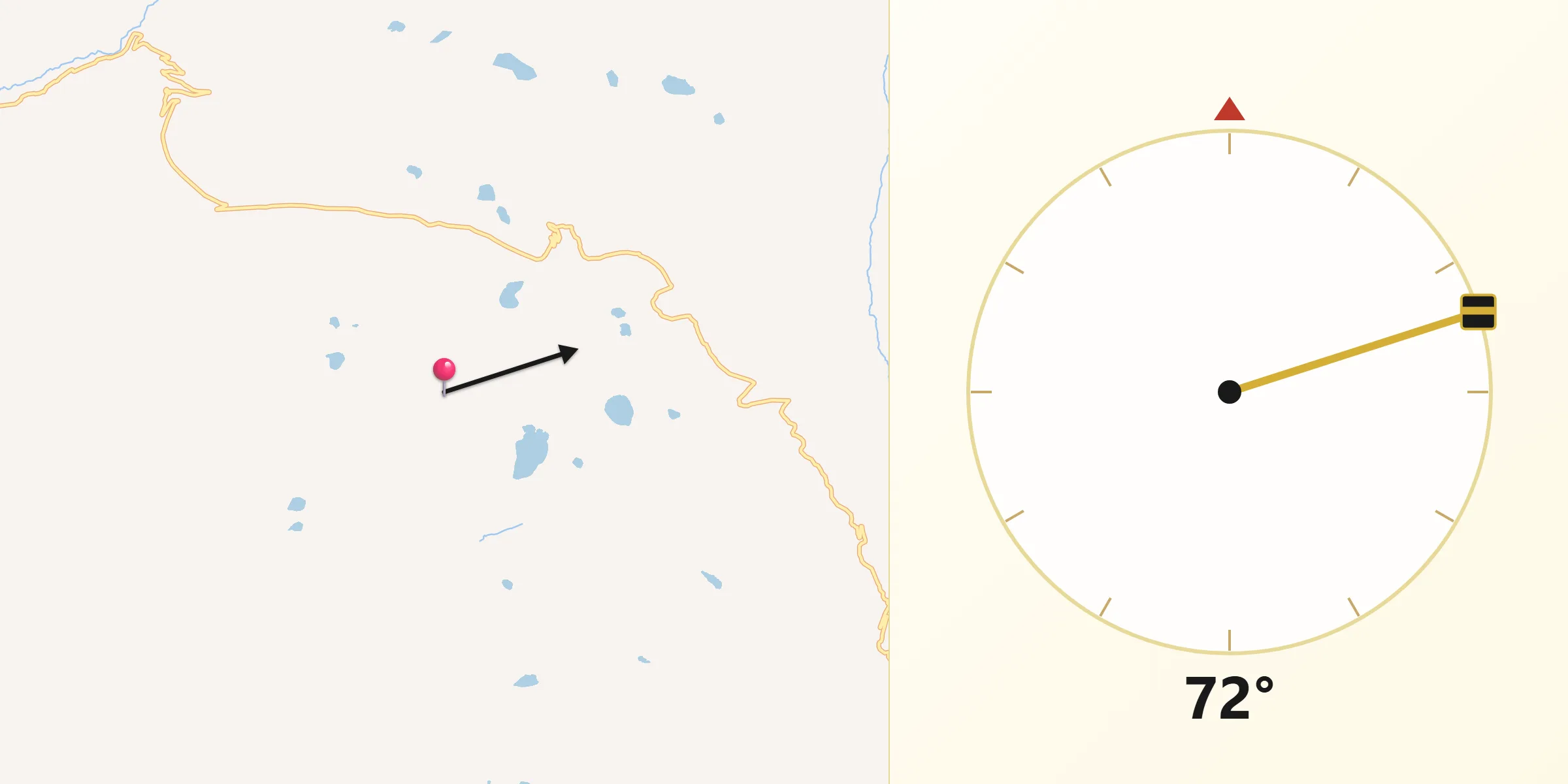 Dirección de la Qibla desde Provincia de Yauyos