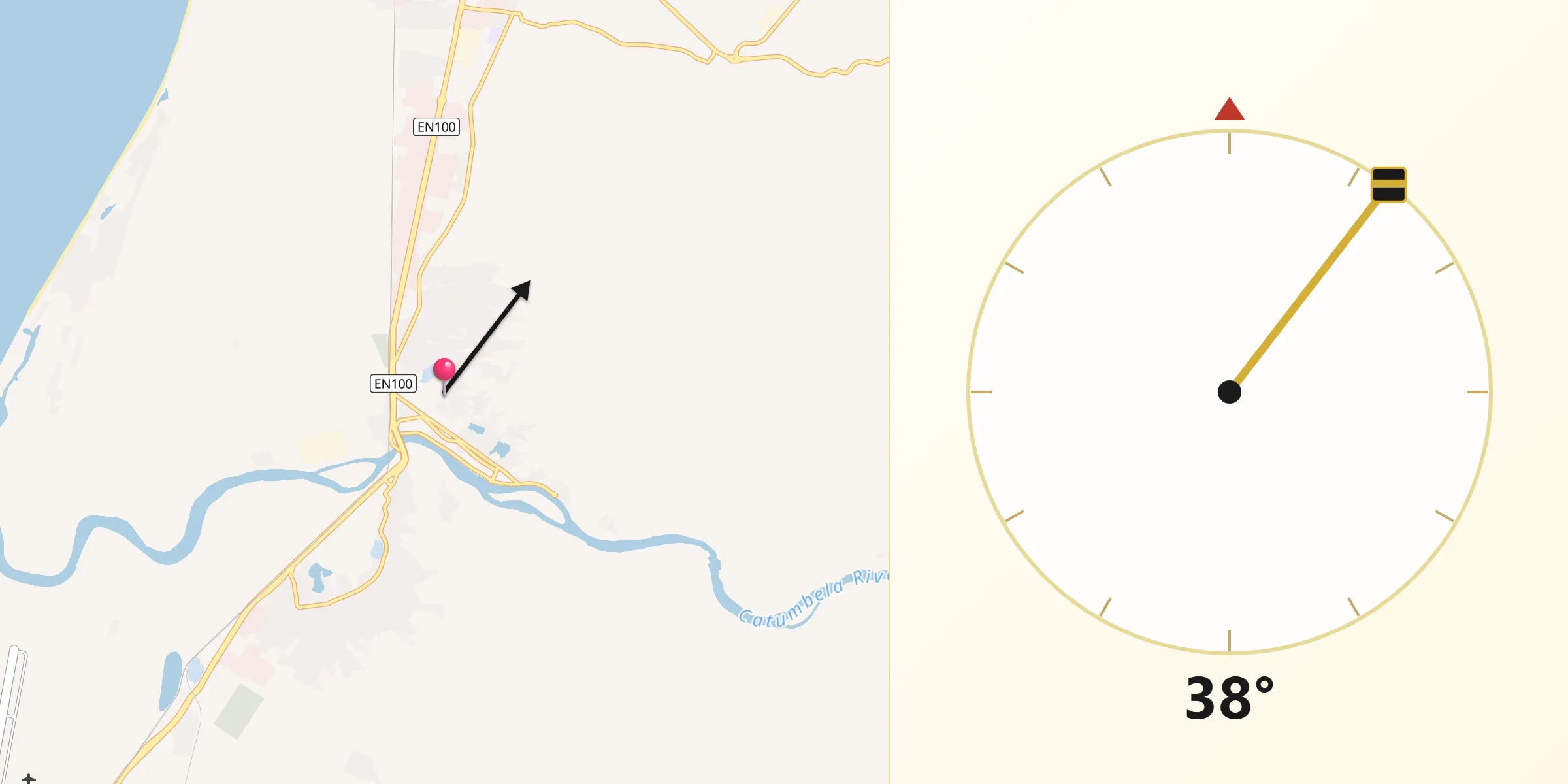Direção da Qibla a partir de Catumbela