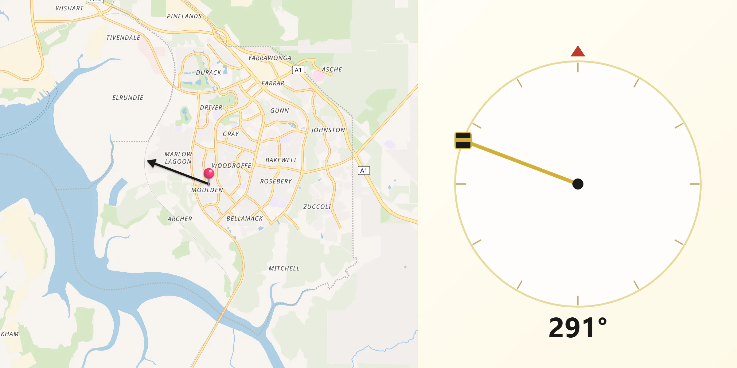 Qibla Direction from Moulden