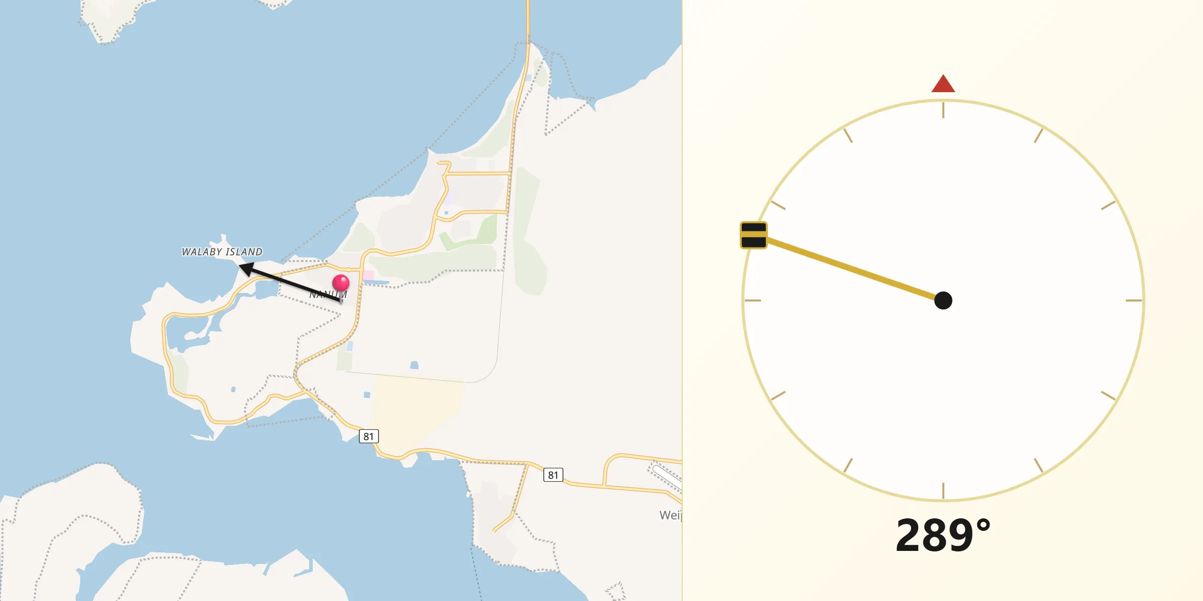 Qibla Direction from Nanum