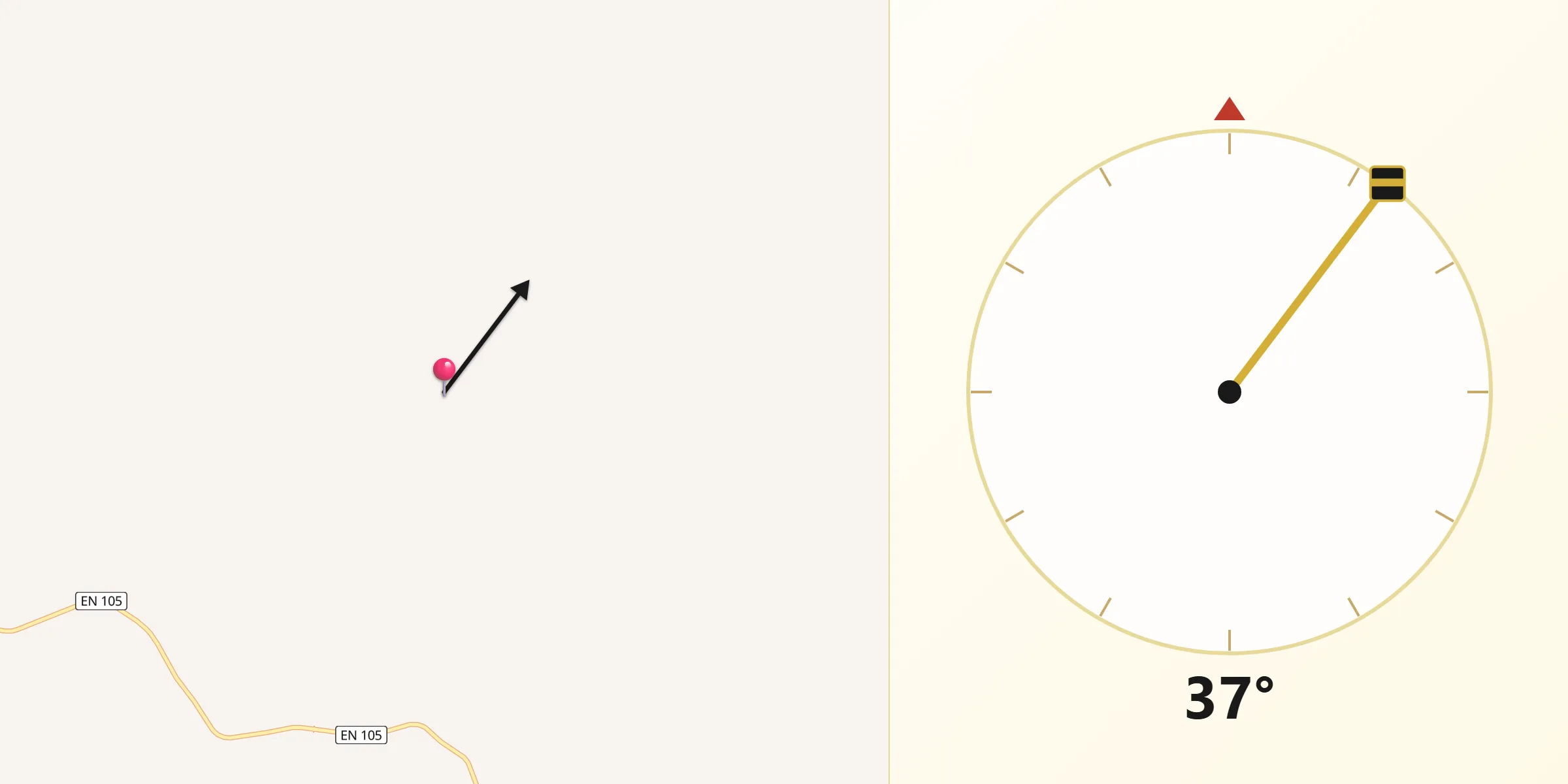 Direção da Qibla a partir de Balombo