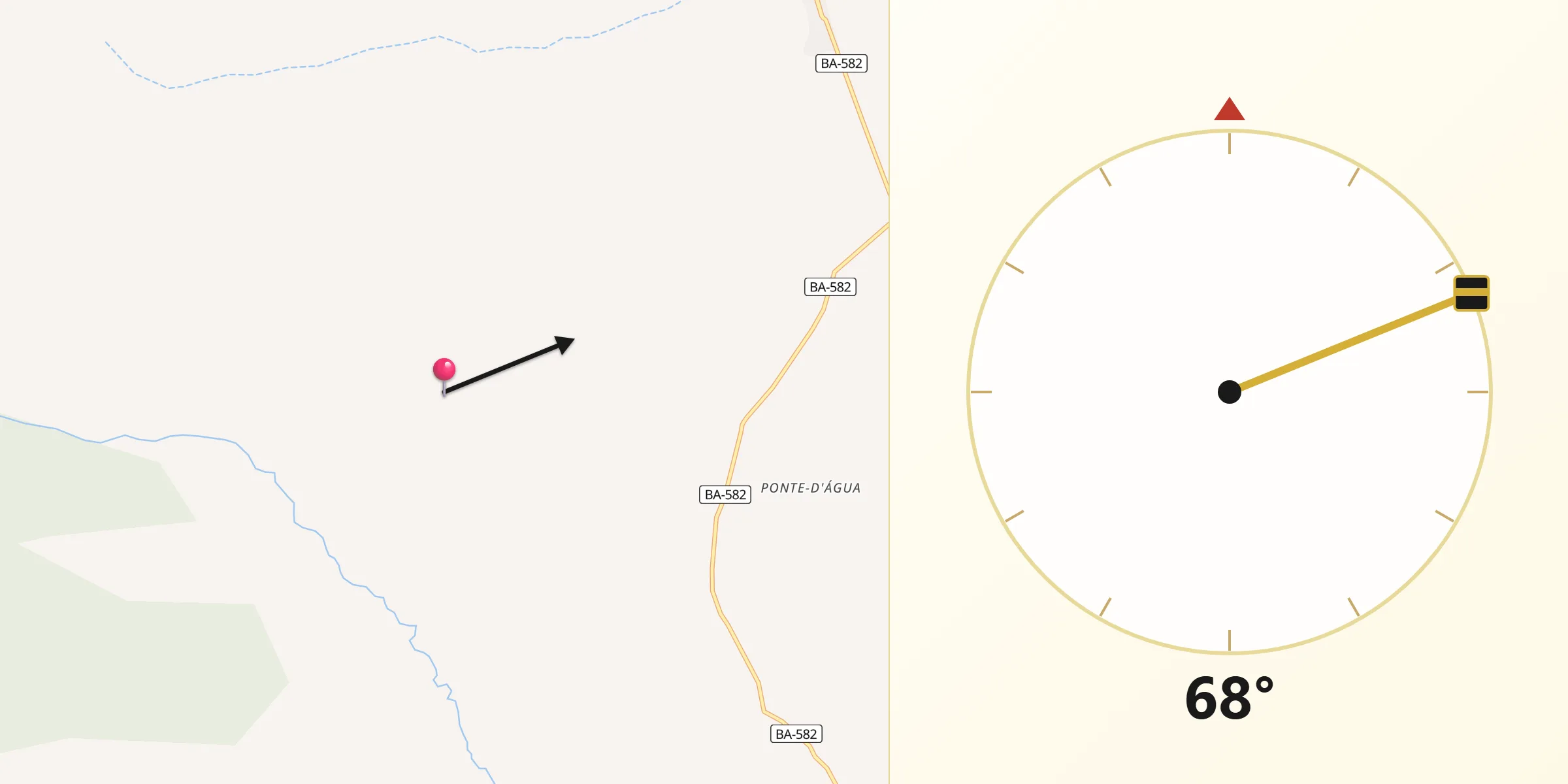 Direção da Qibla a partir de Canápolis