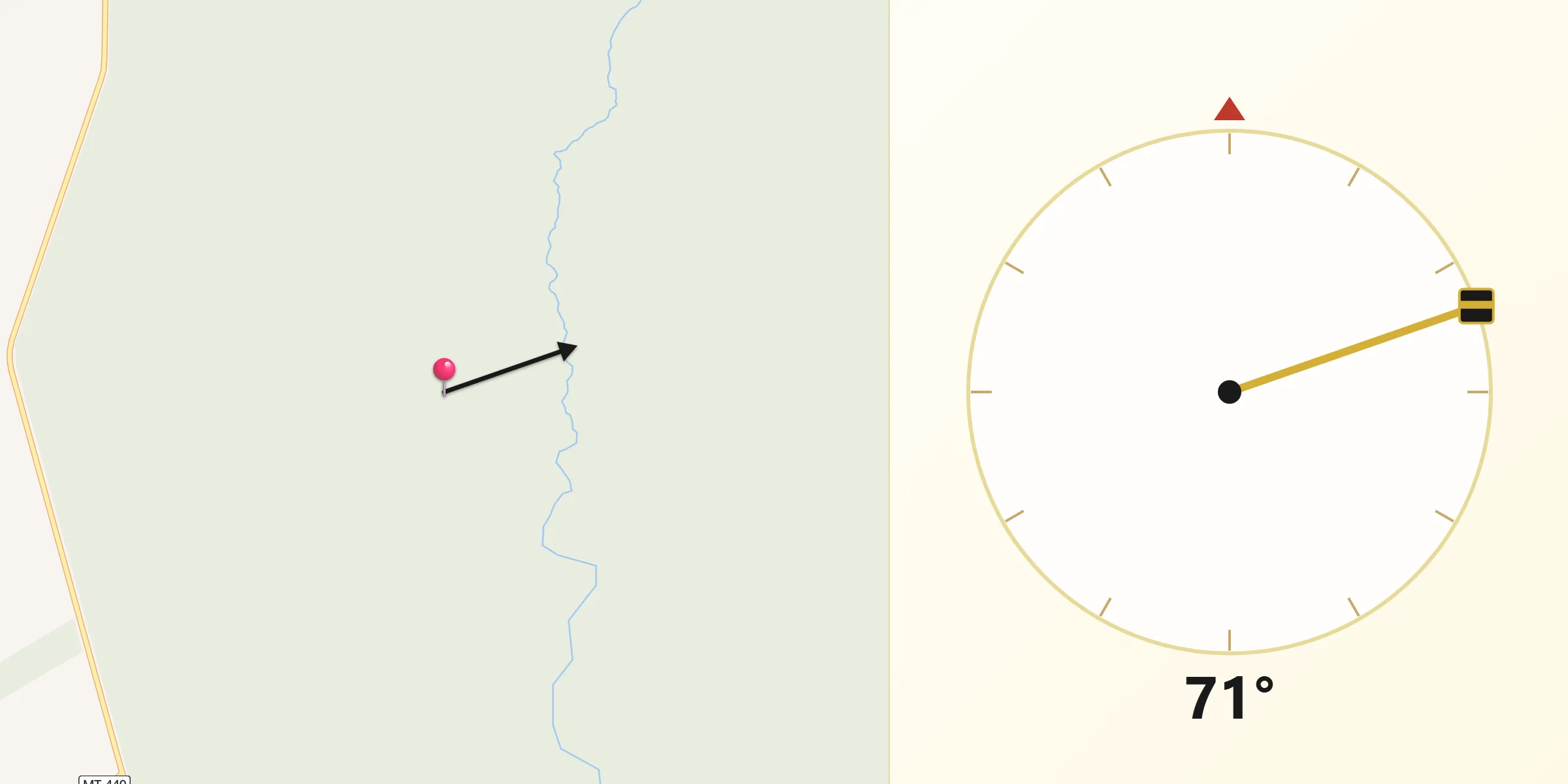 Direção da Qibla a partir de Comodoro