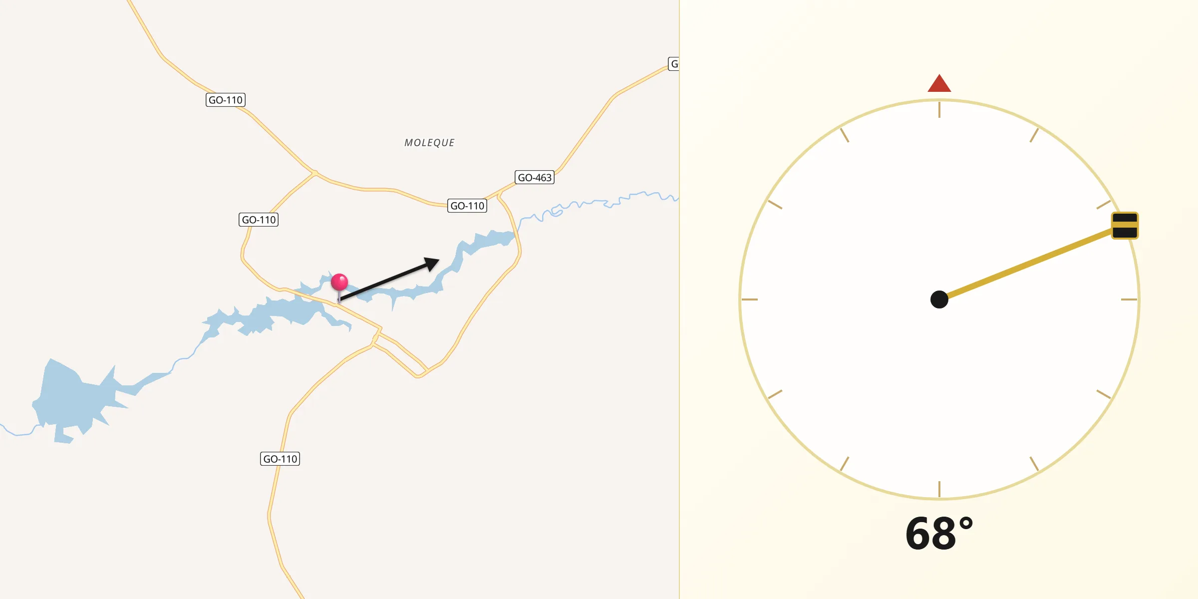 Direção da Qibla a partir de São Domingos