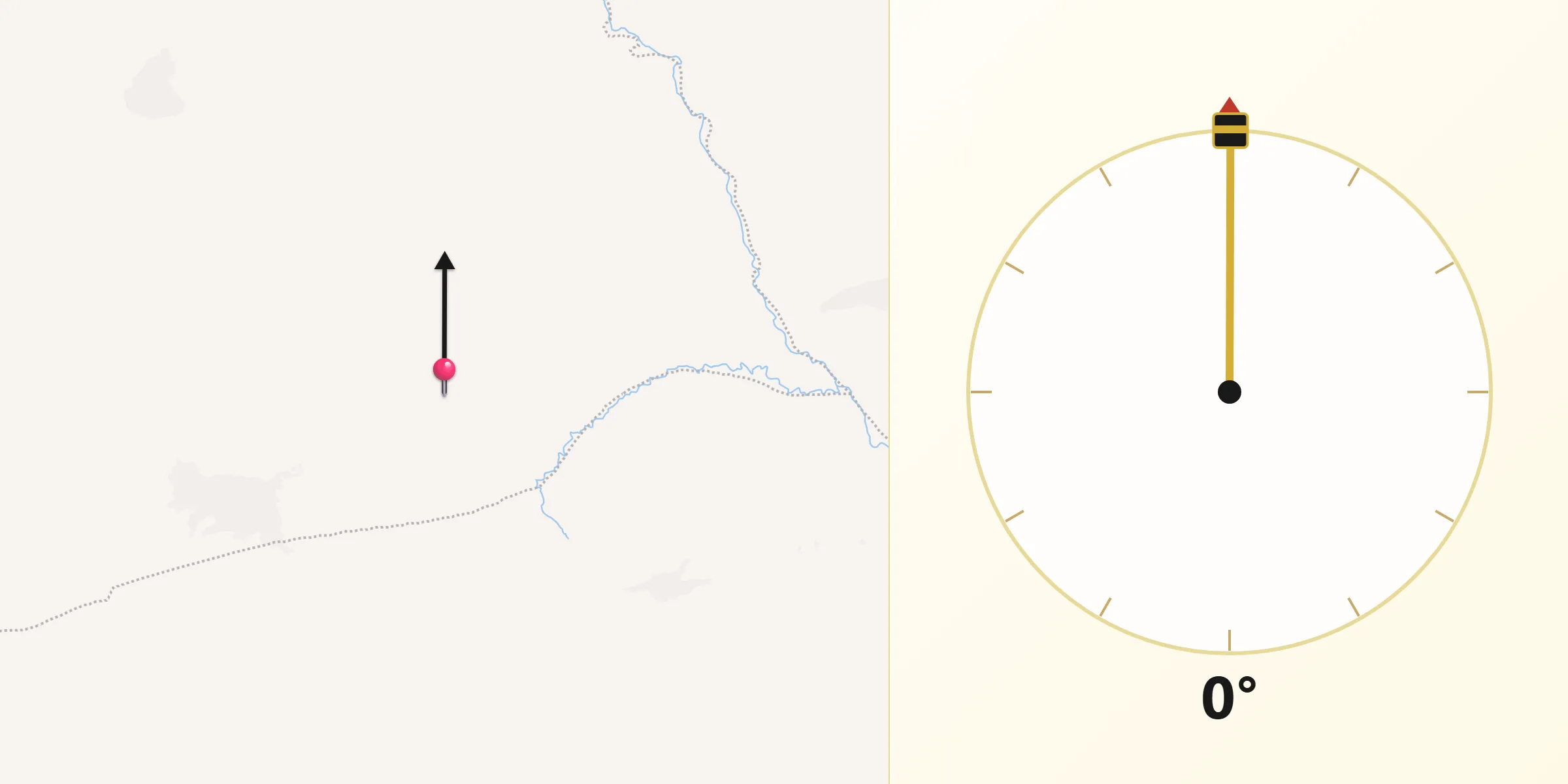 Direção da Qibla a partir de Chiure