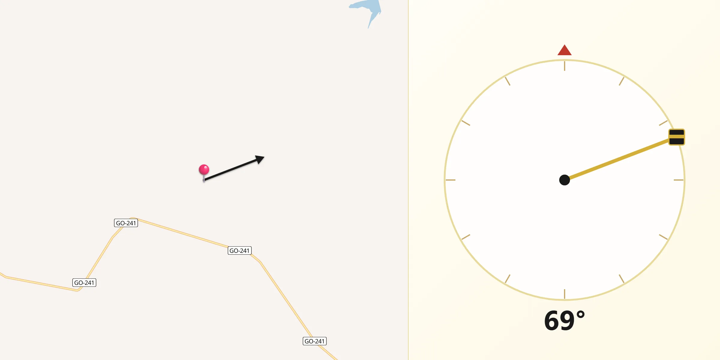 Direção da Qibla a partir de Bonópolis