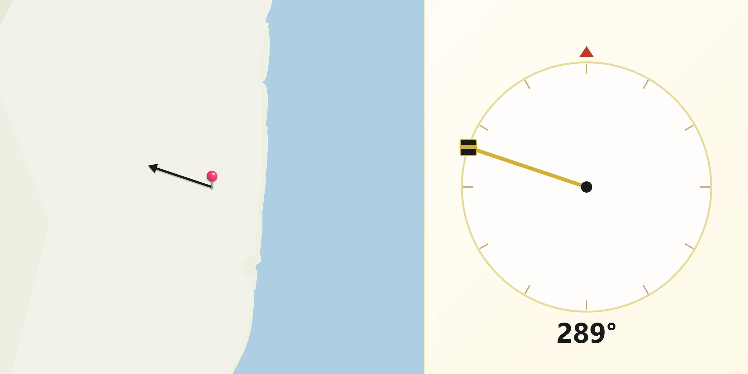 Qibla Direction from Cook Shire