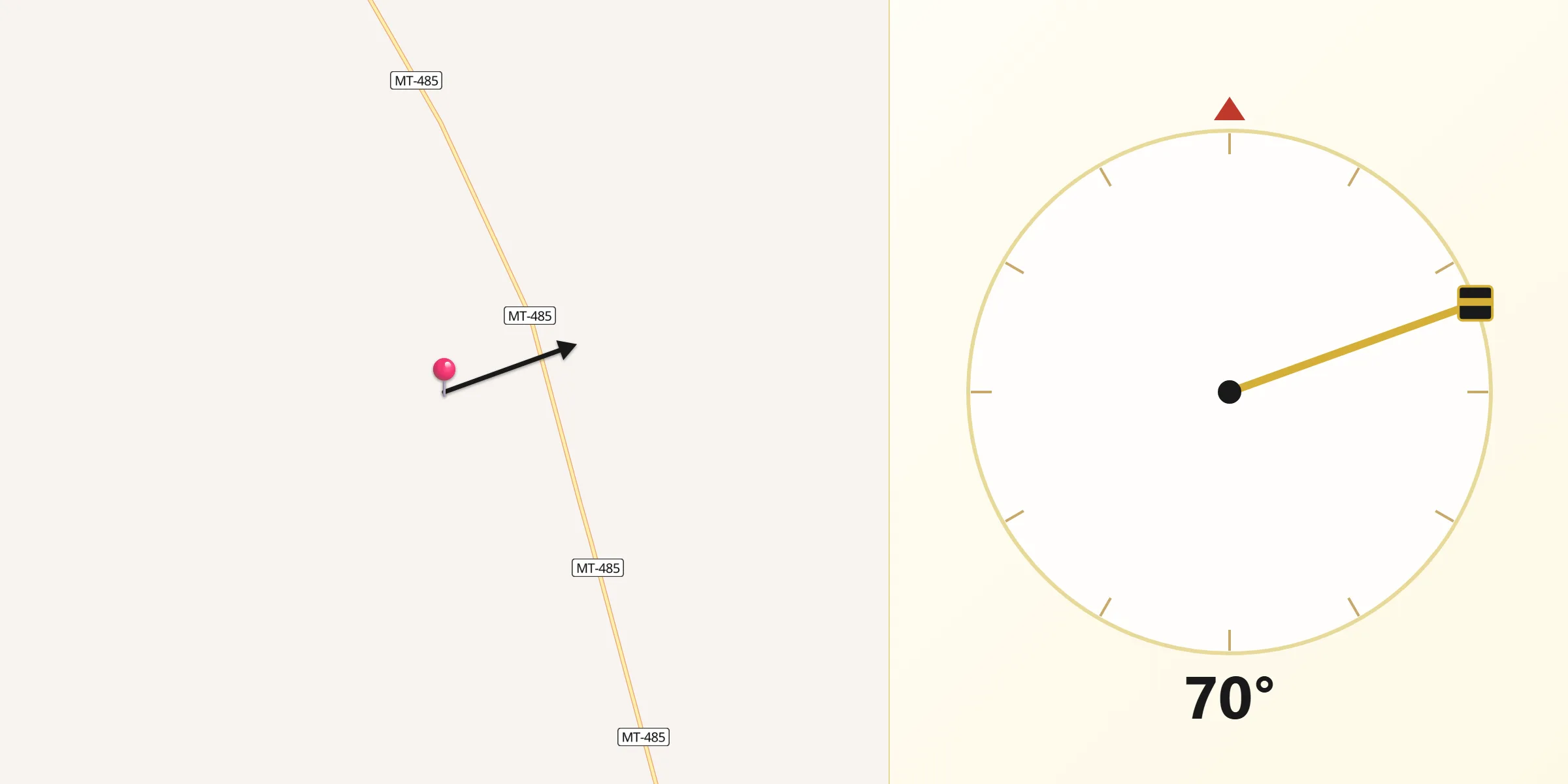 Direção da Qibla a partir de Santa Rita do Trivelato