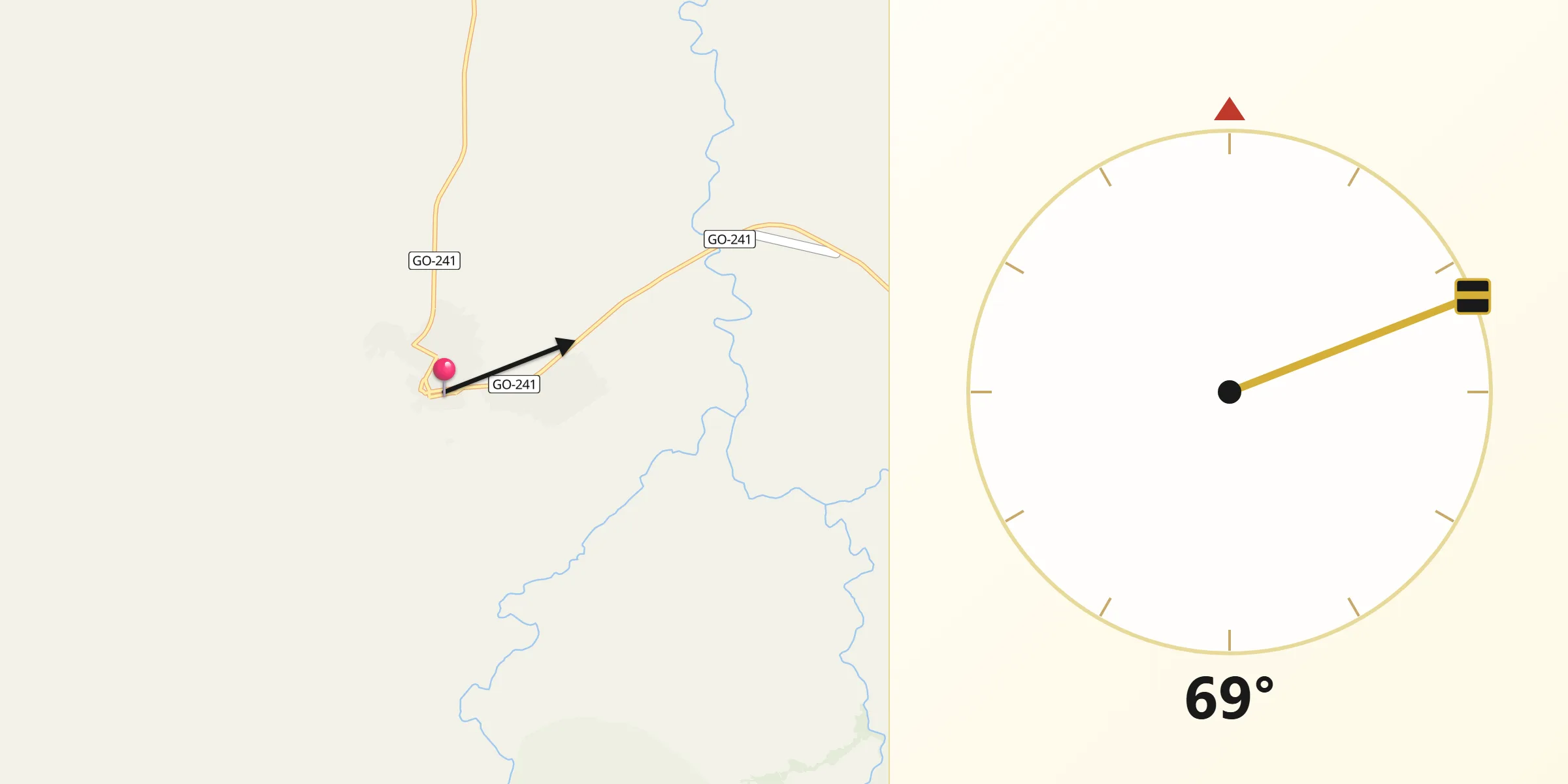 Direção da Qibla a partir de Cavalcante