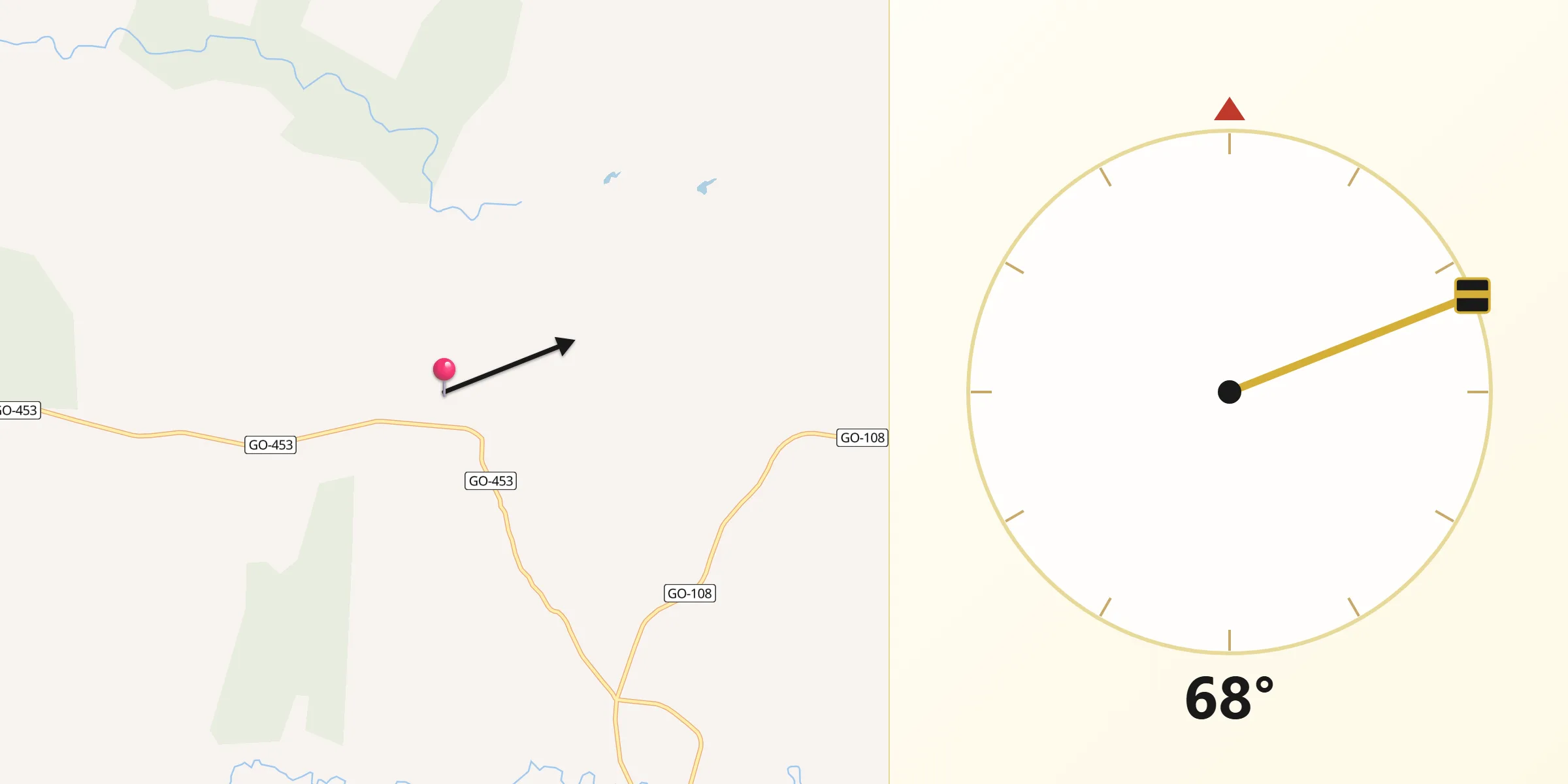 Direção da Qibla a partir de Guarani de Goiás