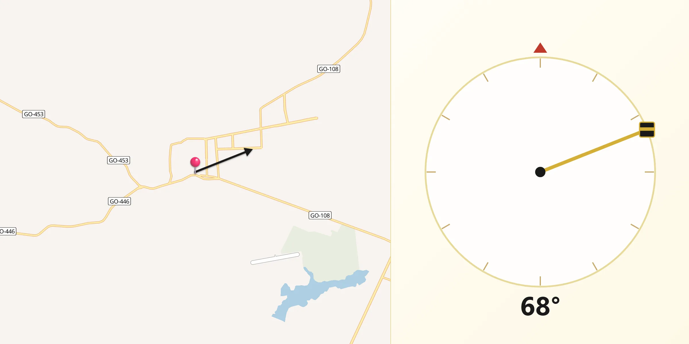 Direção da Qibla a partir de Posse