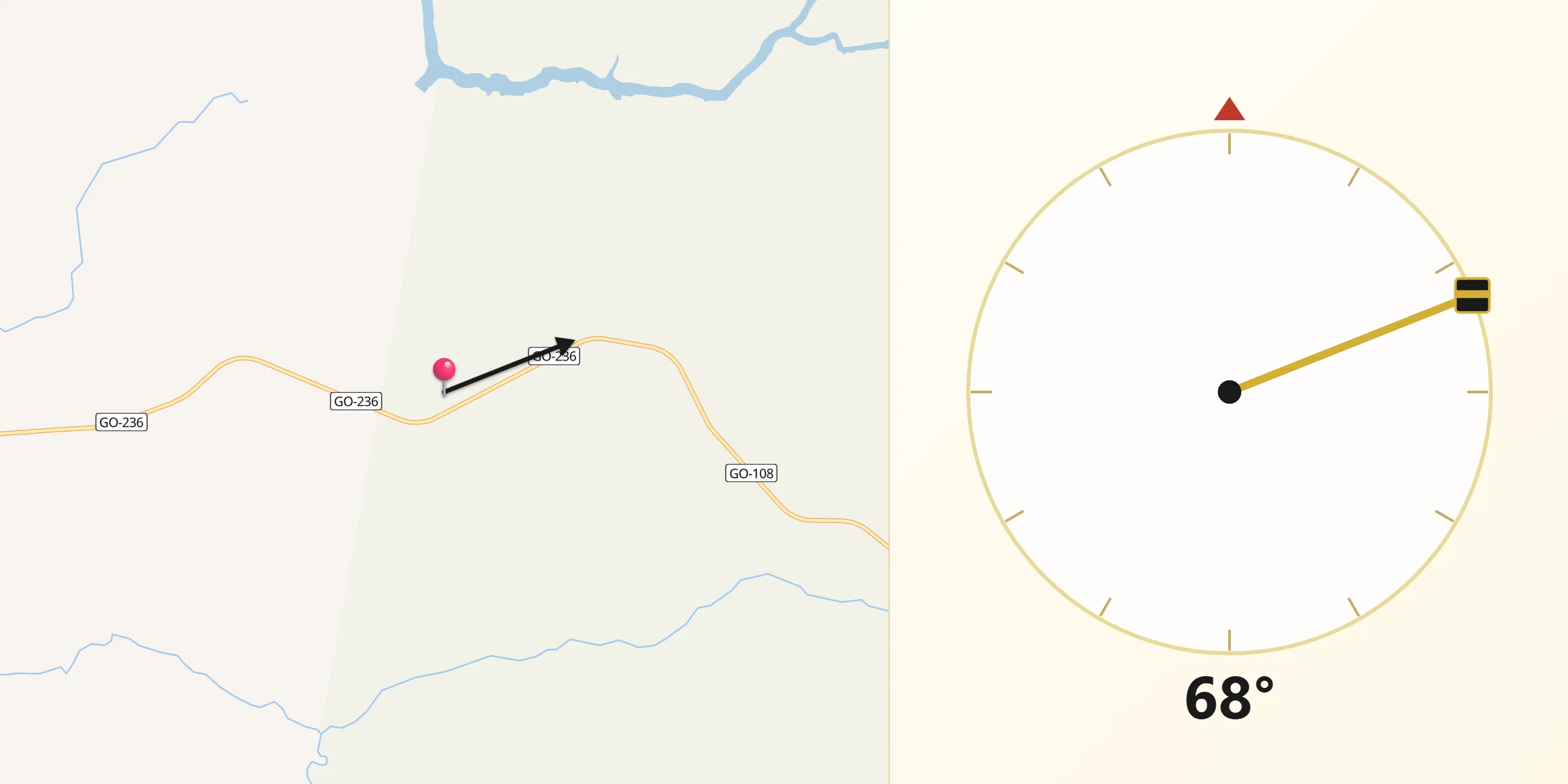 Direção da Qibla a partir de Buritinópolis