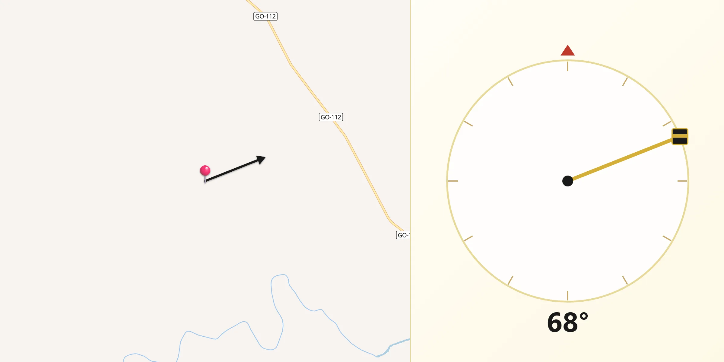 Direção da Qibla a partir de Simolândia