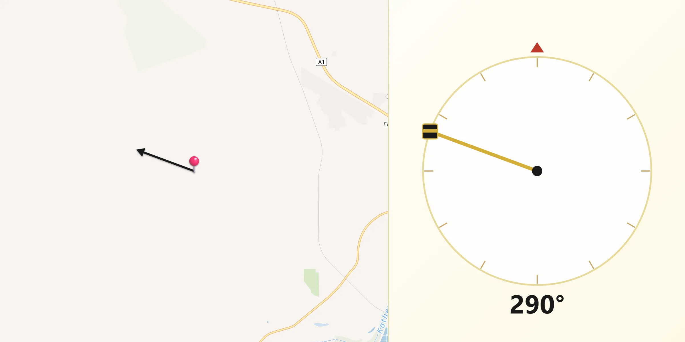 Qibla Direction from Cossack