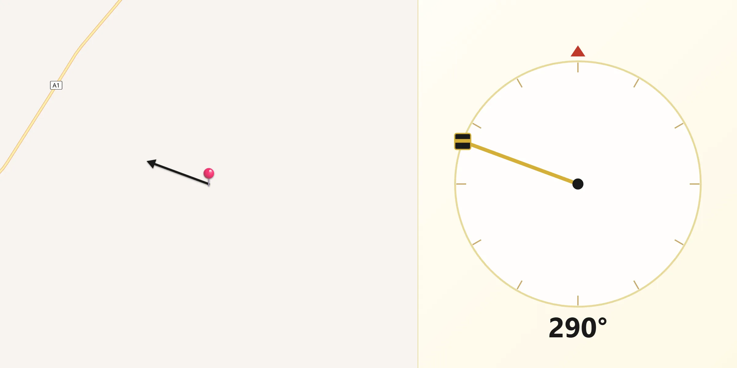 Qibla Direction from Katherine