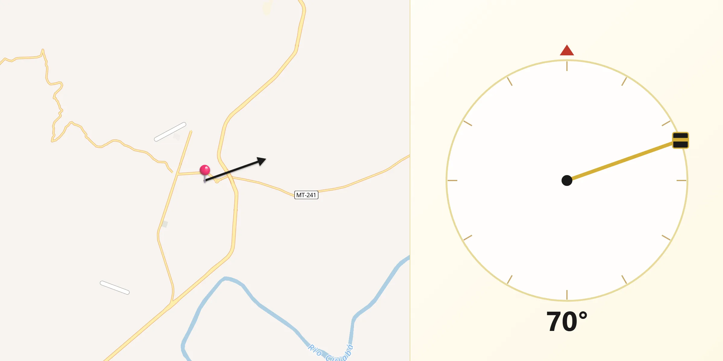 Direção da Qibla a partir de Nobres