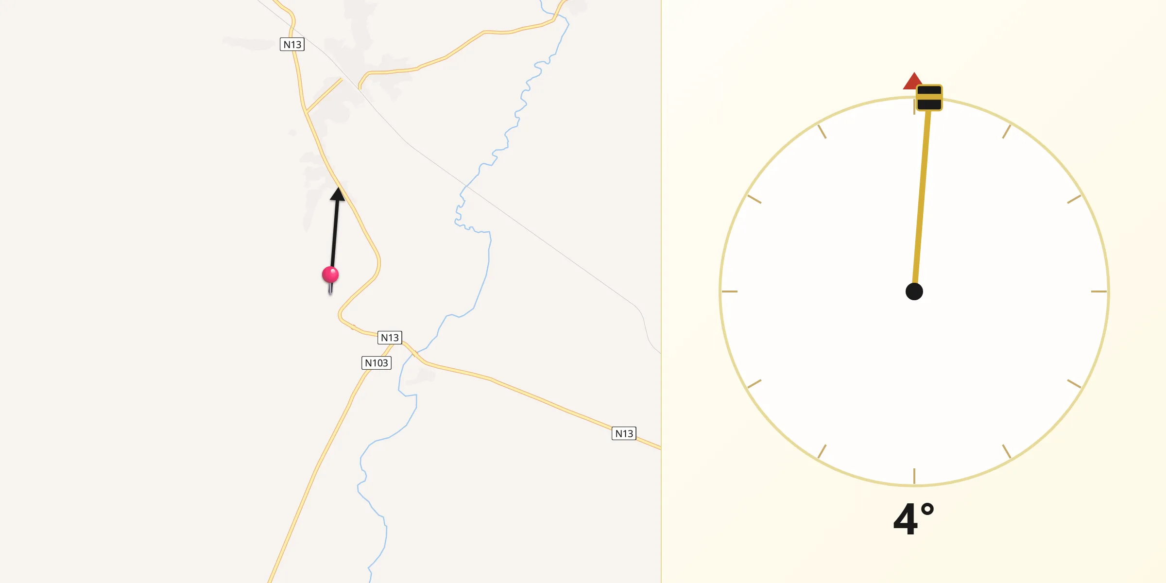 Direção da Qibla a partir de Mutuáli