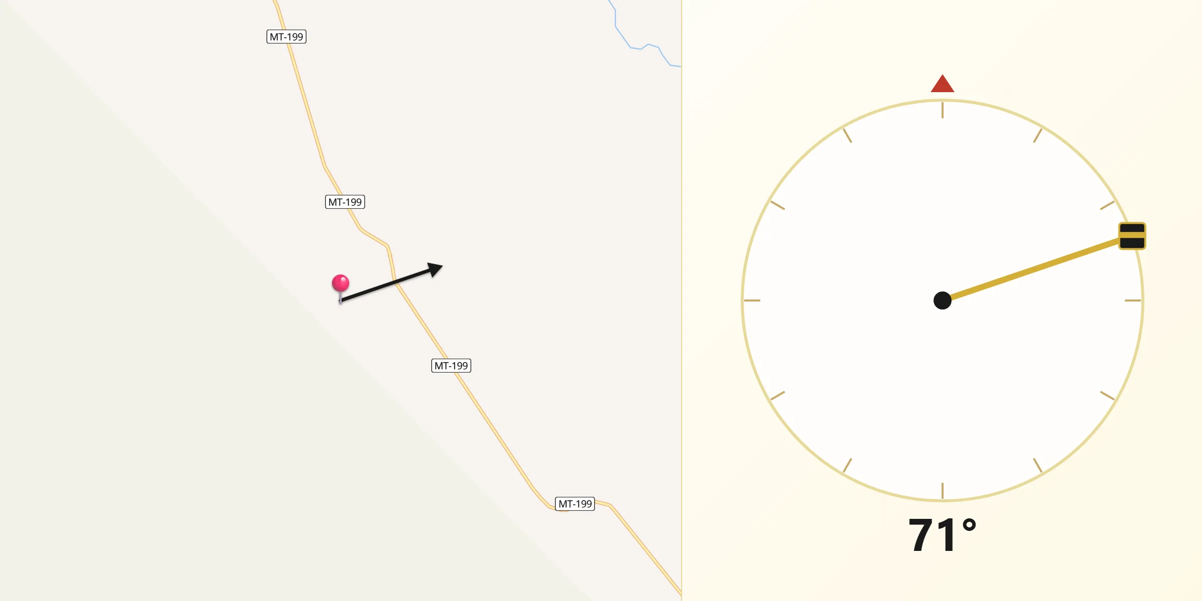 Direção da Qibla a partir de Vila Bela da Santíssima Trindade
