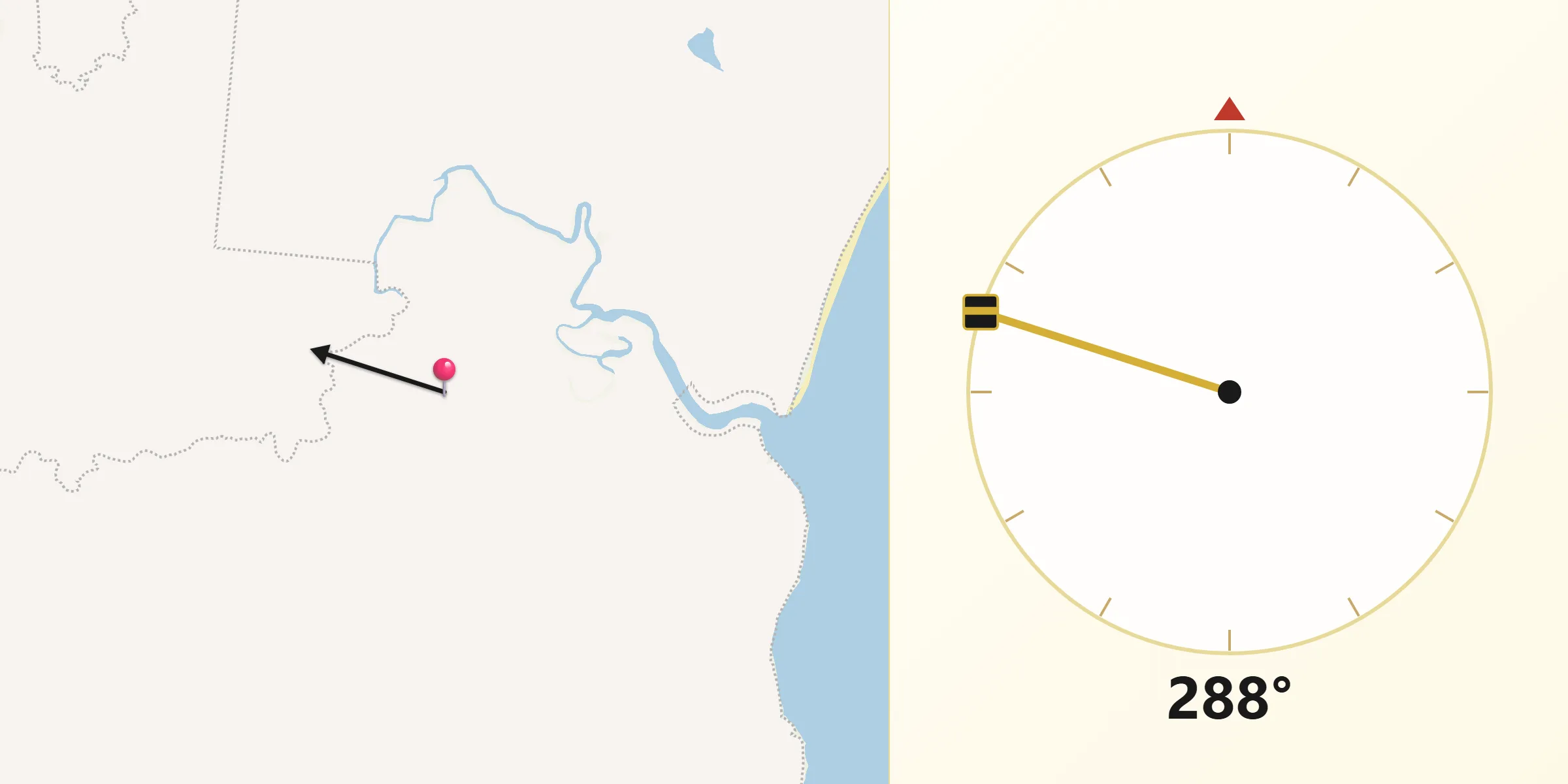 Qibla Direction from Hope Vale