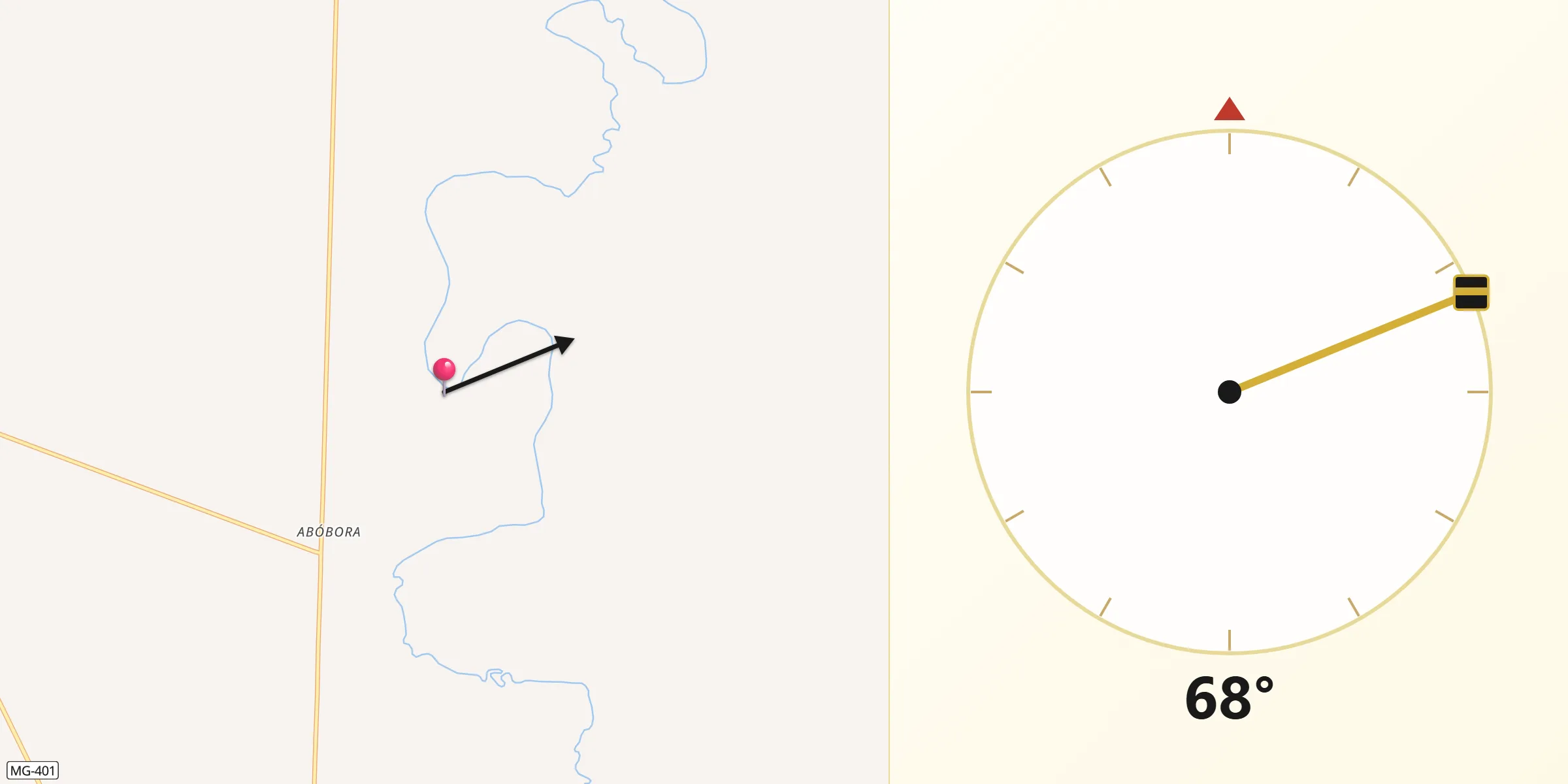 Direção da Qibla a partir de Jaíba