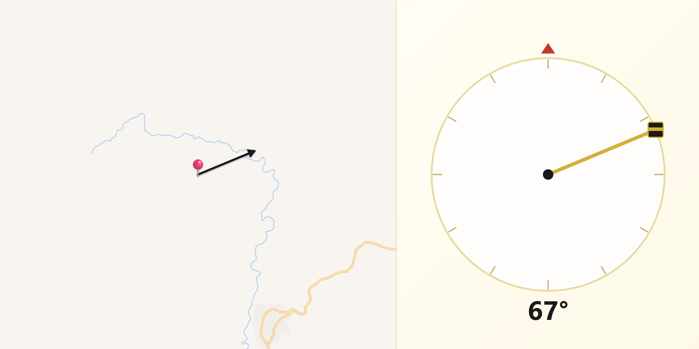 Direção da Qibla a partir de Santo Antônio do Retiro