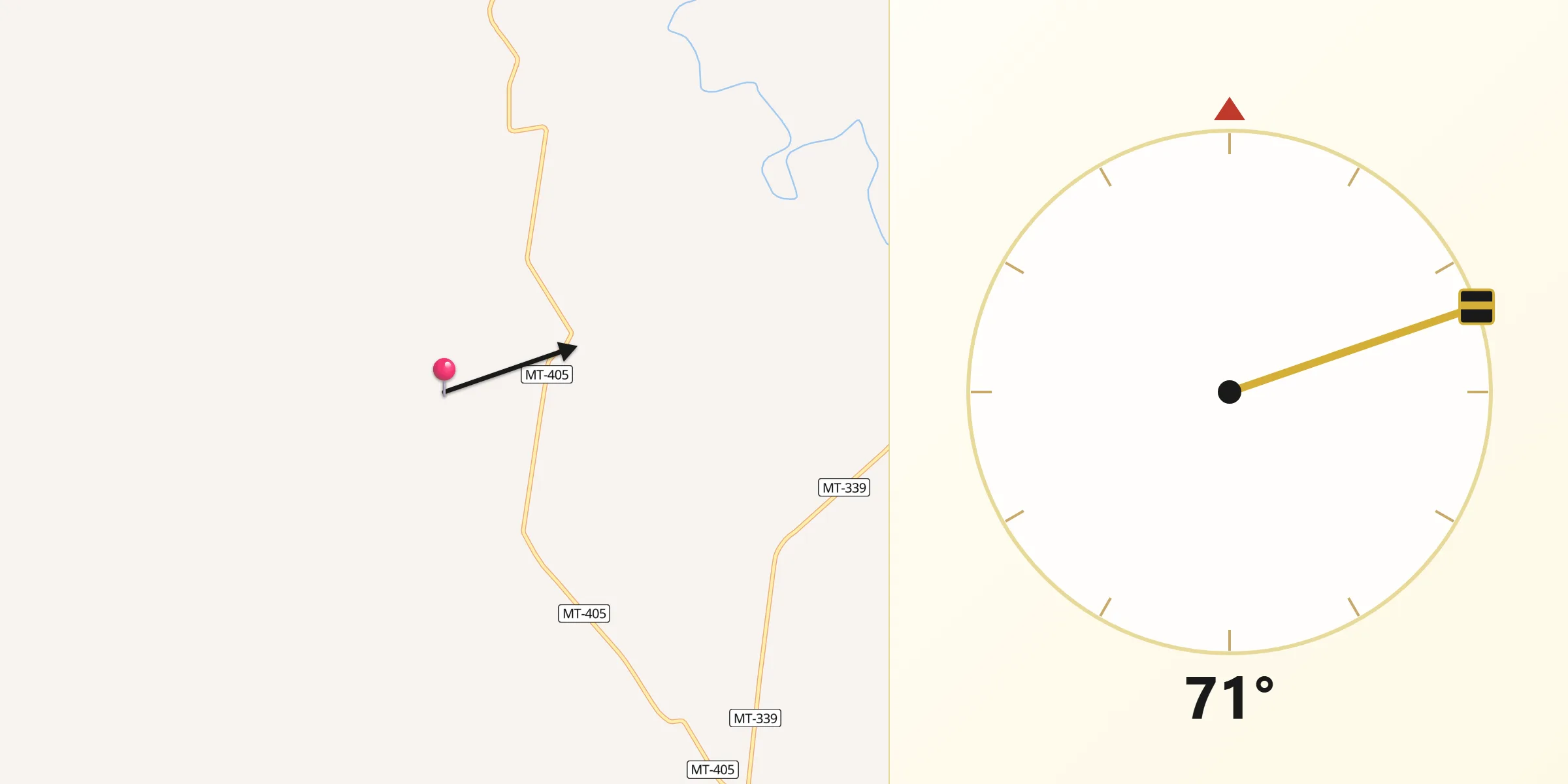Direzione della Qibla da Rio Branco