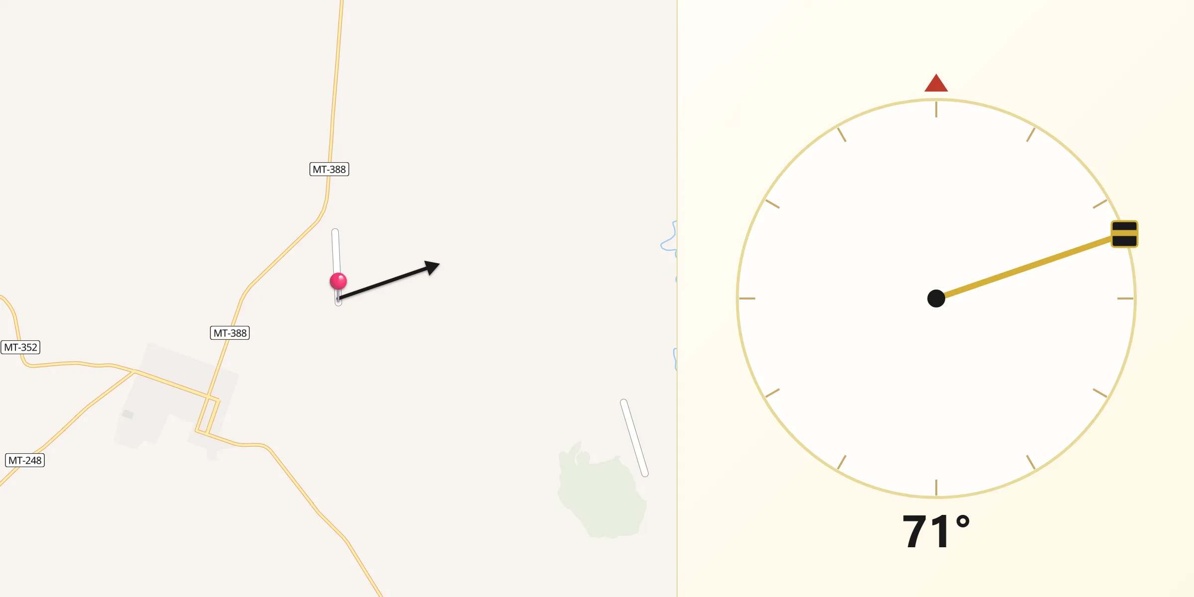 Direção da Qibla a partir de Jauru
