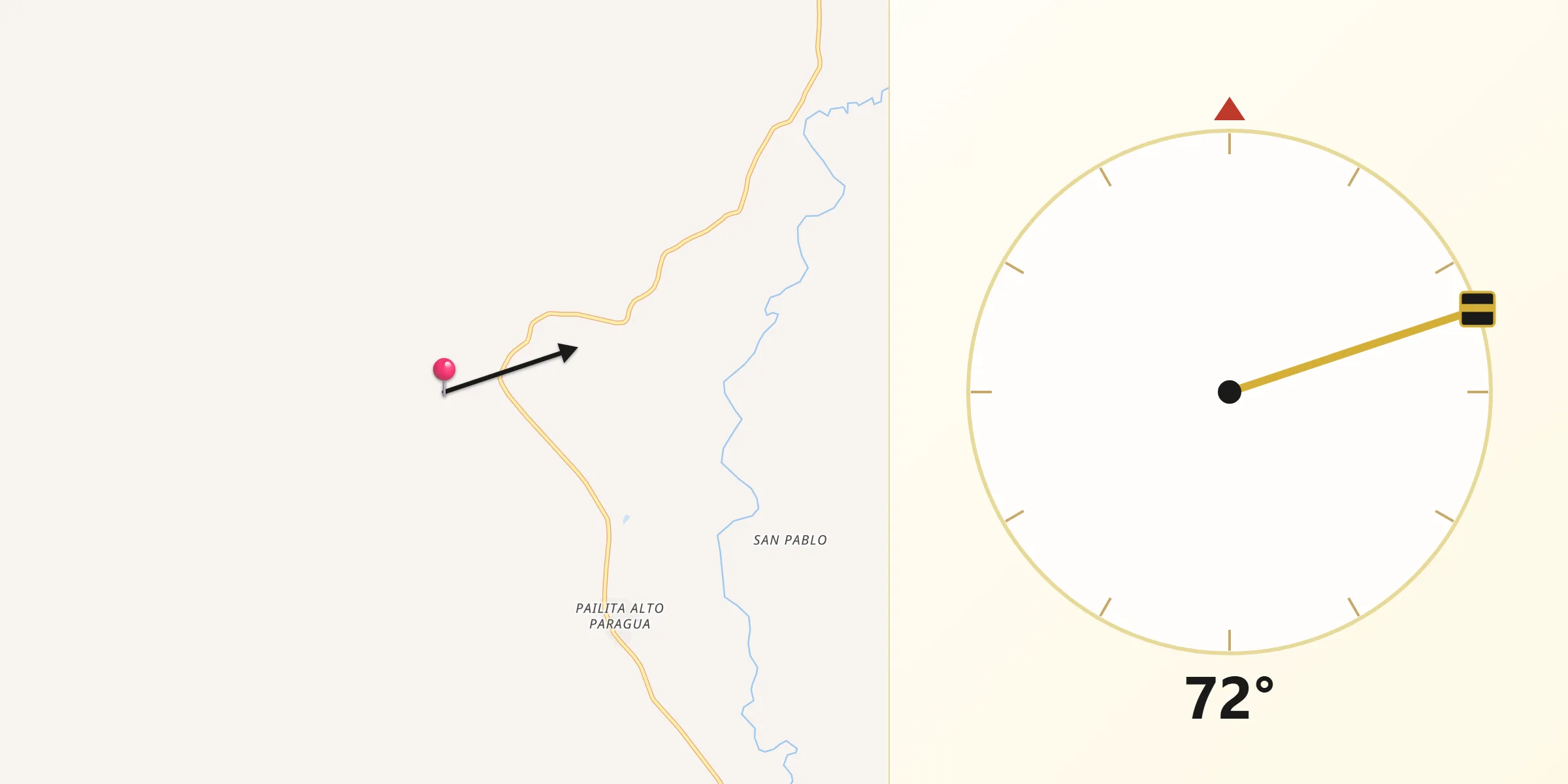 Dirección de la Qibla desde Provincia Velasco